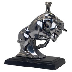 Art Deco Ronson Bull Table Striker Lighter With Lift Out Striker 1935