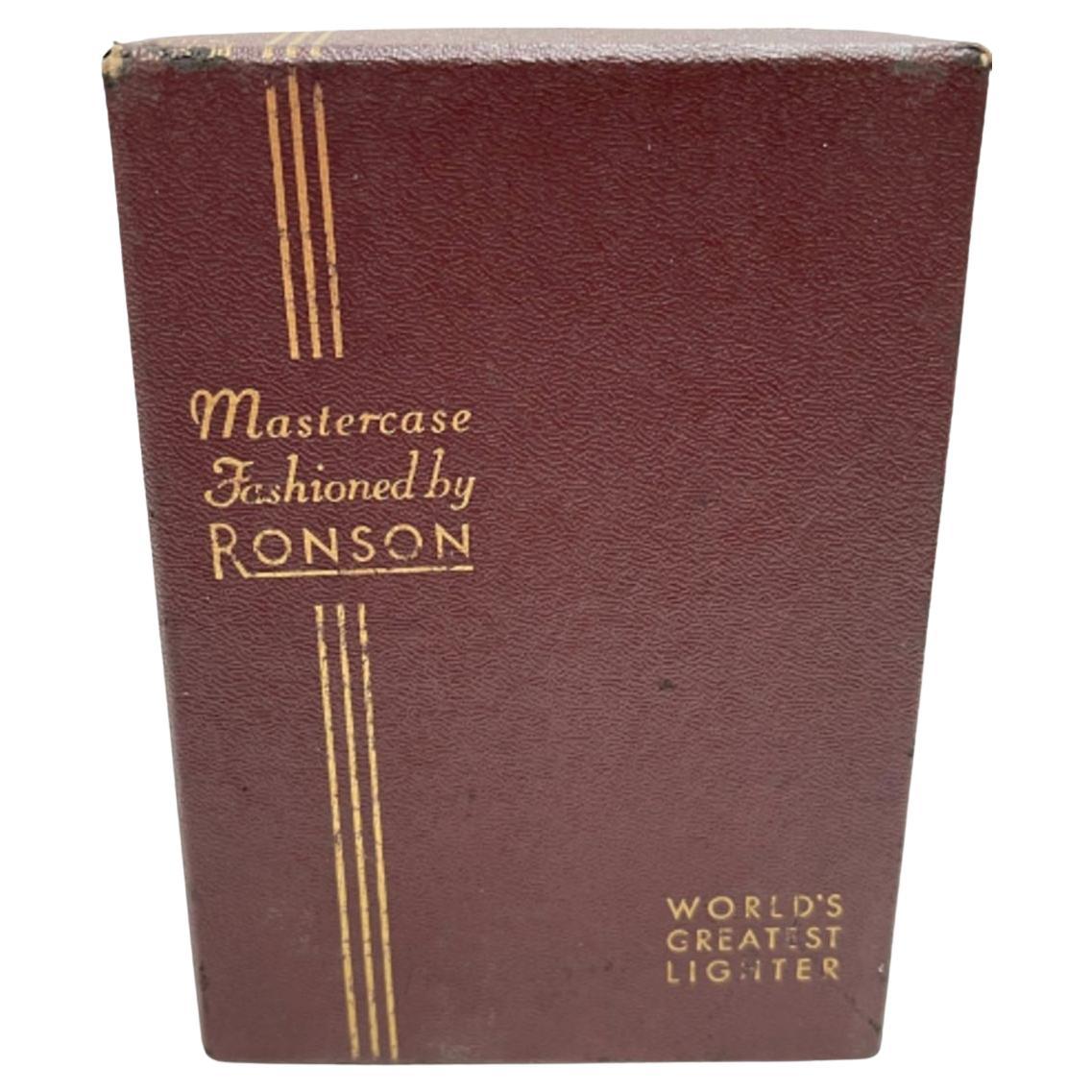 Art Deco Ronson Mastercase Cigarette Lighter Case Combo With Original Box