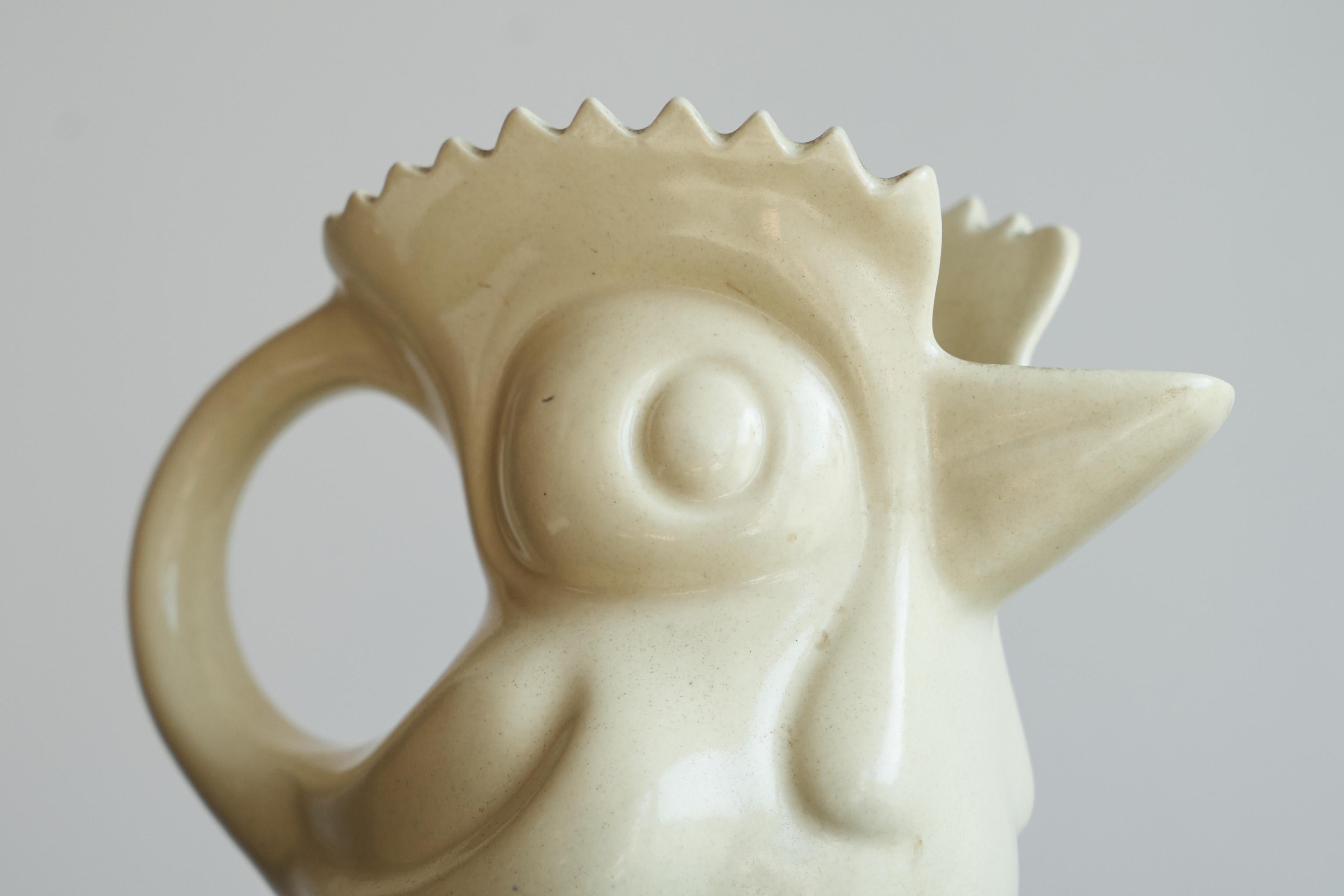 20th Century Art Deco Rooster Jug by Ditmar-Urbach Czechoslovakia 1930s For Sale