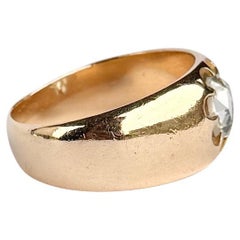 Art Deco Rose Cut Diamond and 9 Carat Rose Gold Solitaire Band