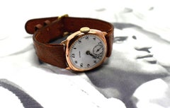 Art Deco Rose Gold Filled Gents Wristwatch