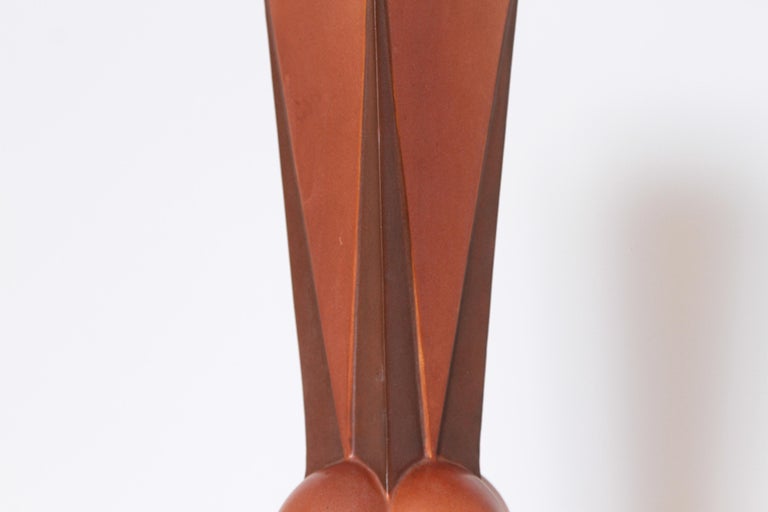 Early 20th Century Art Deco Roseville Futura Four-Ball Ceramic Vase by Frank Ferrell   For Sale