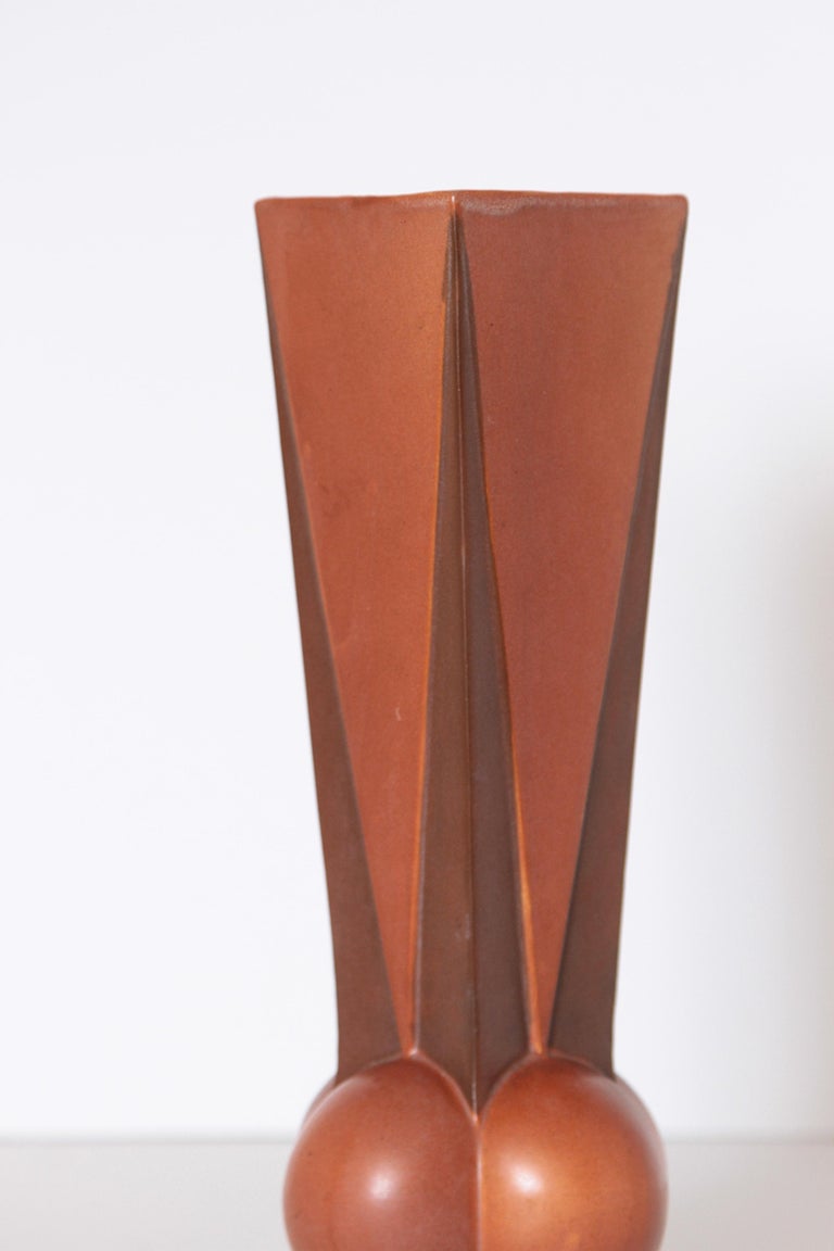 Art Deco Roseville Futura Four-Ball Ceramic Vase by Frank Ferrell   For Sale 1