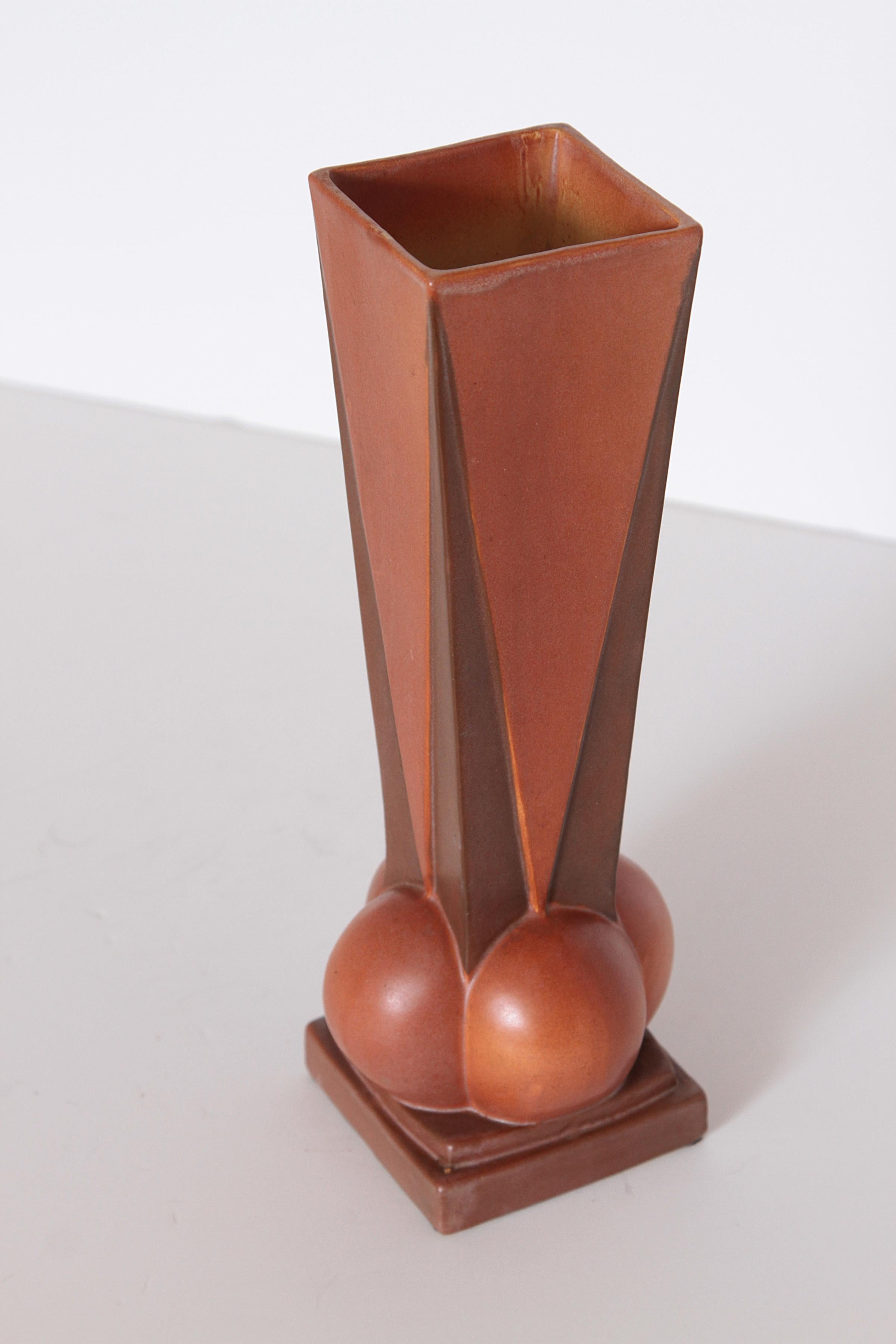 Art Deco Roseville Futura Four-Ball Ceramic Vase by Frank Ferrell   For Sale 2