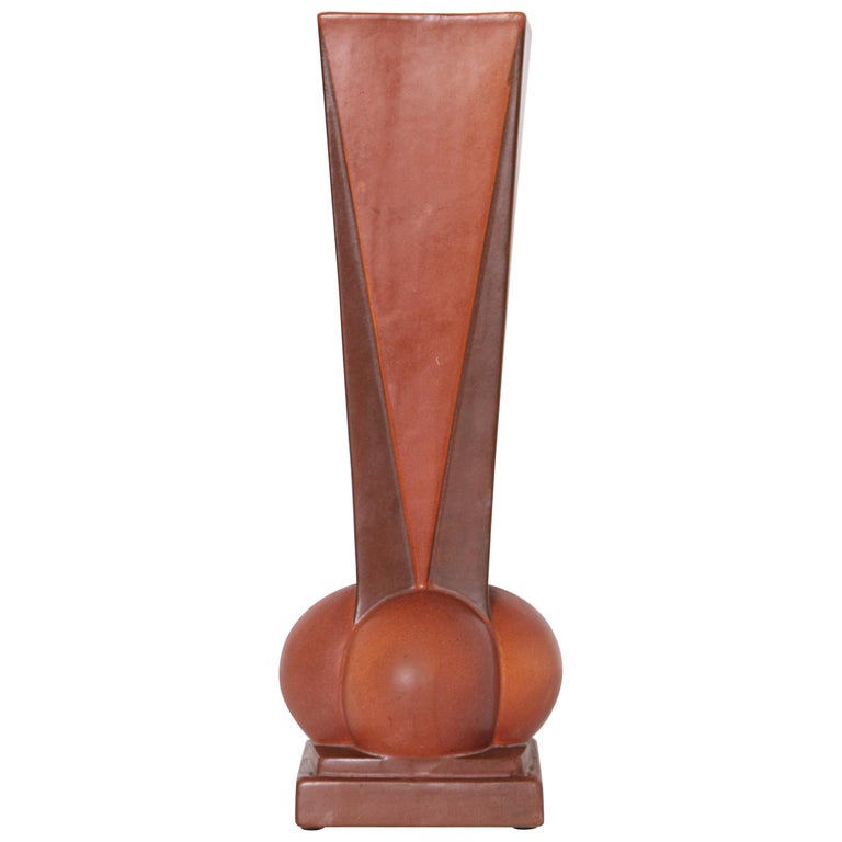 Art Deco Roseville Futura Four-Ball Ceramic Vase by Frank Ferrell   For Sale