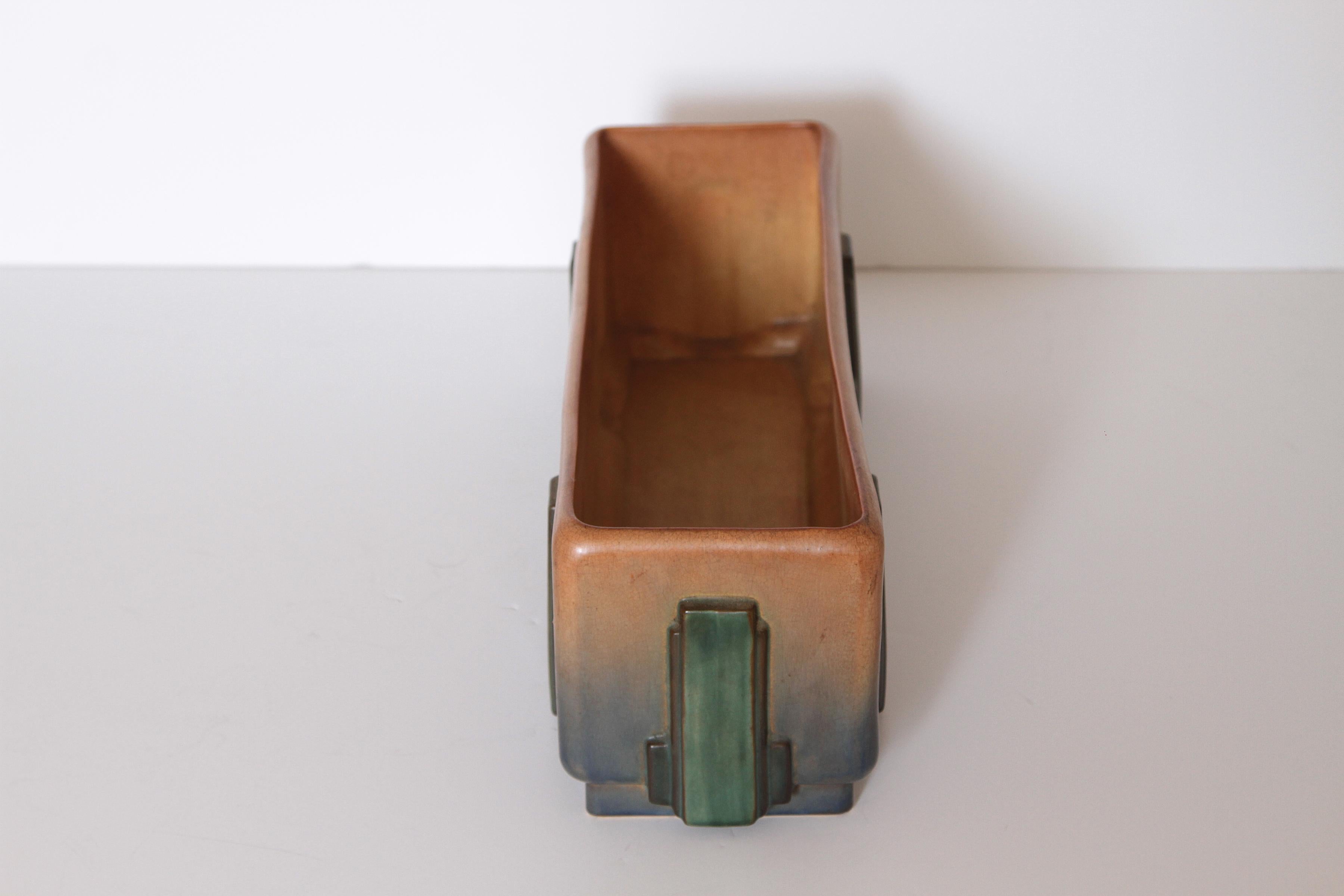 Early 20th Century Art Deco Roseville Futura Windowbox Ceramic Planter by Frank Ferrell For Sale