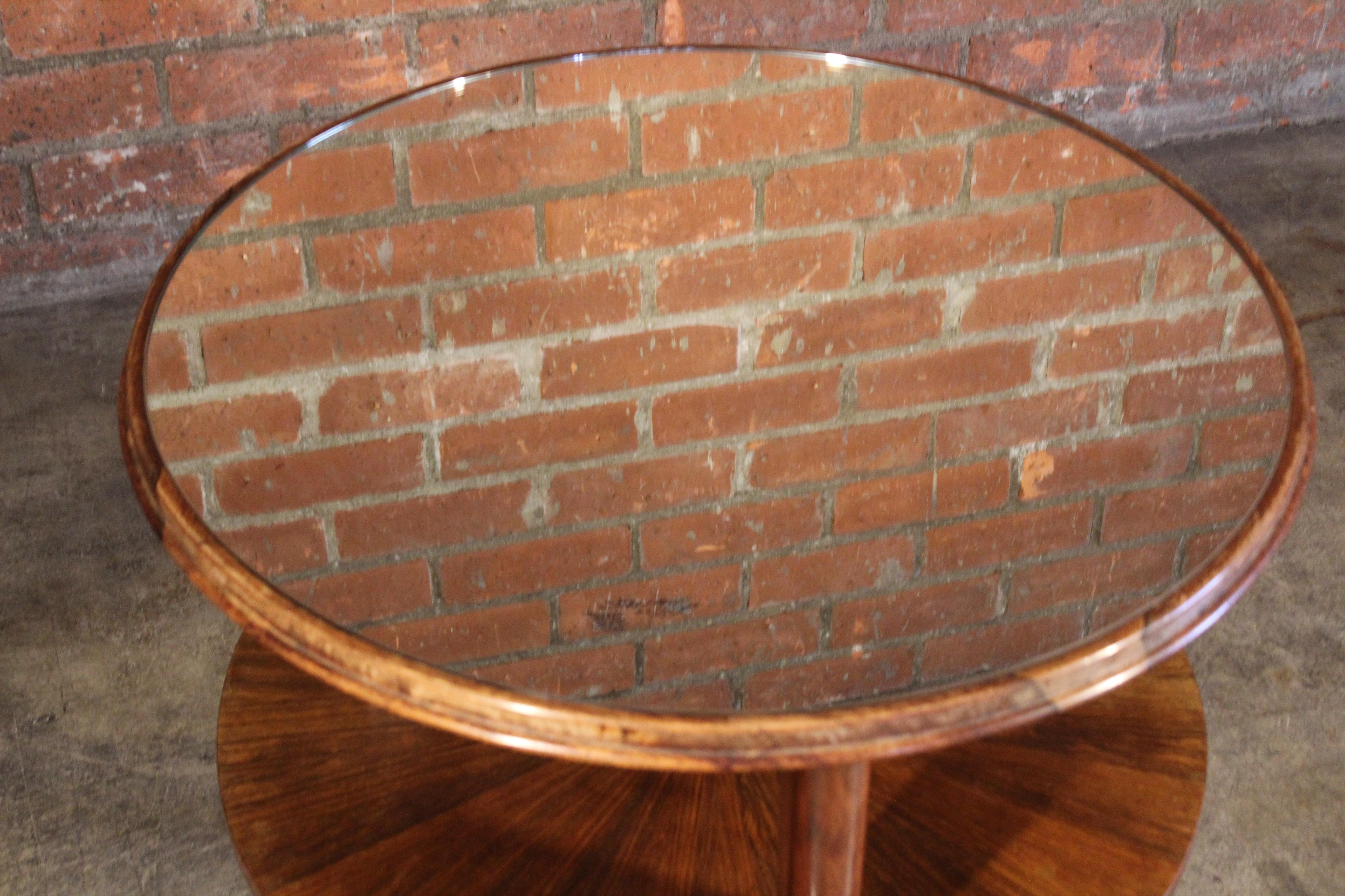 Art Deco Rosewood and Mirror Table Attributed to Paolo Buffa, Italy, 1940s For Sale 10