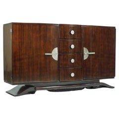 Art Deco Sideboard-Sockel mit Moustache-Sockel 