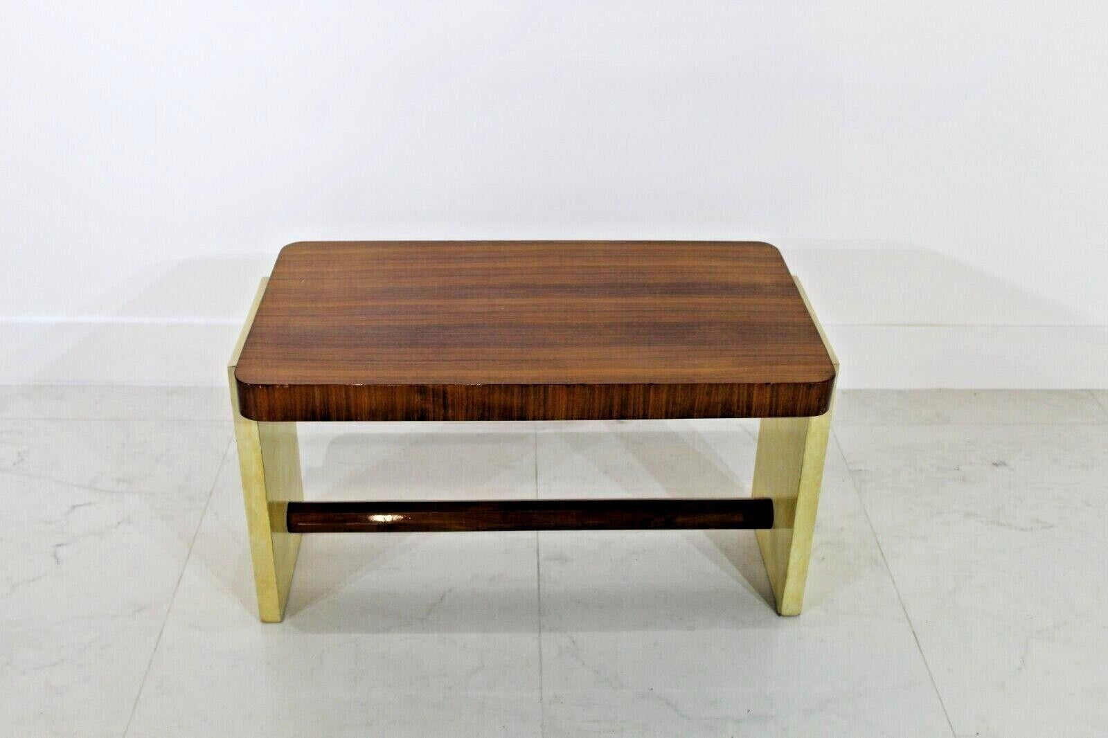 Art Deco Rosewood and Parchment Side Table, 1930's For Sale 3