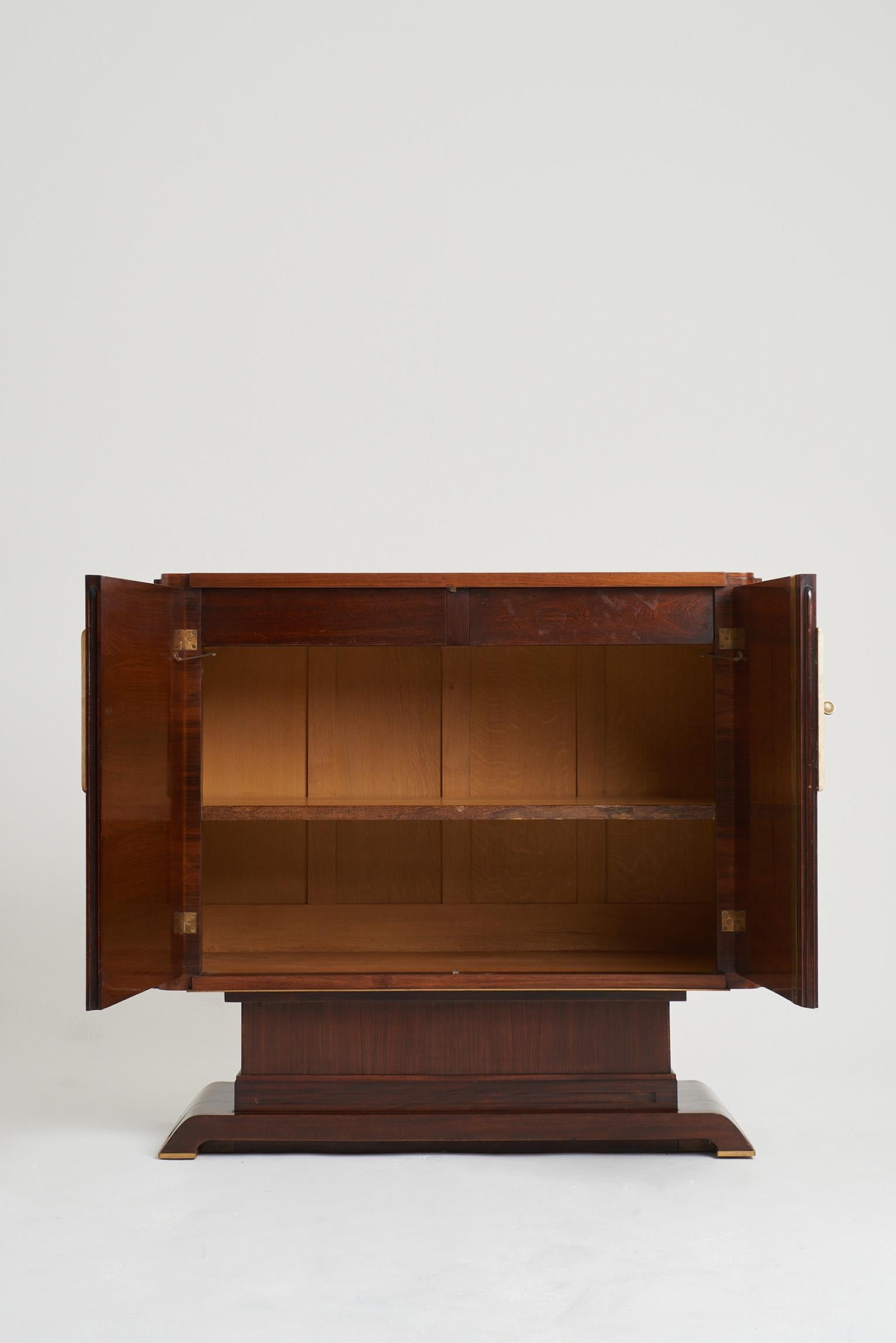 20th Century Art Deco Rosewood and Velum Cabinet