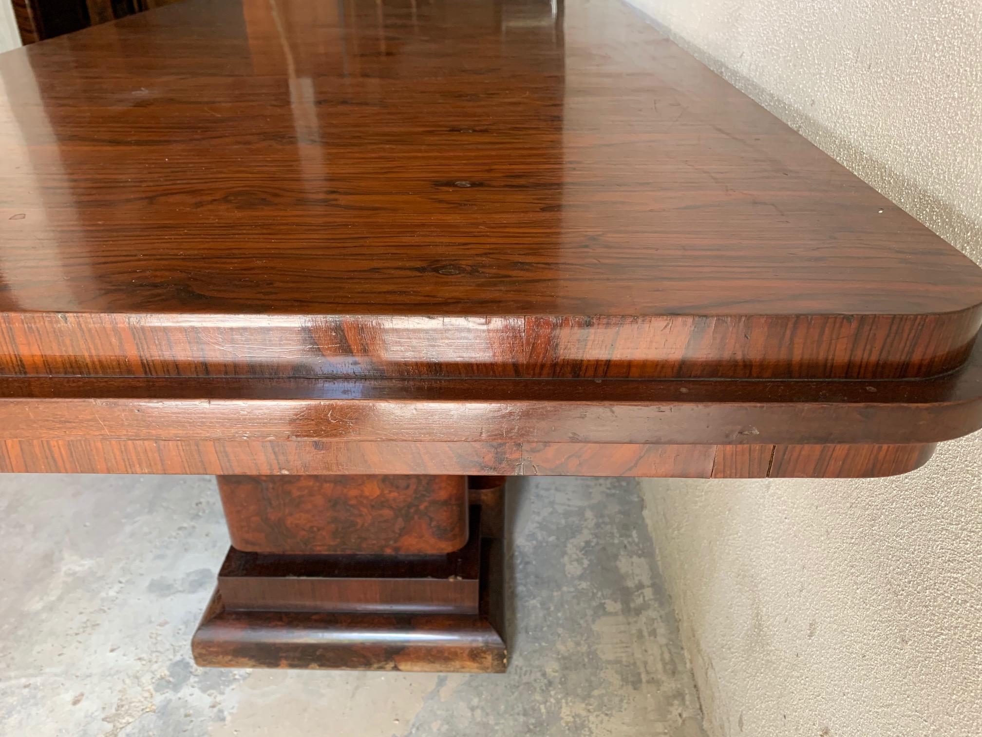 Table Art Déco en loupe de palissandre en vente 5