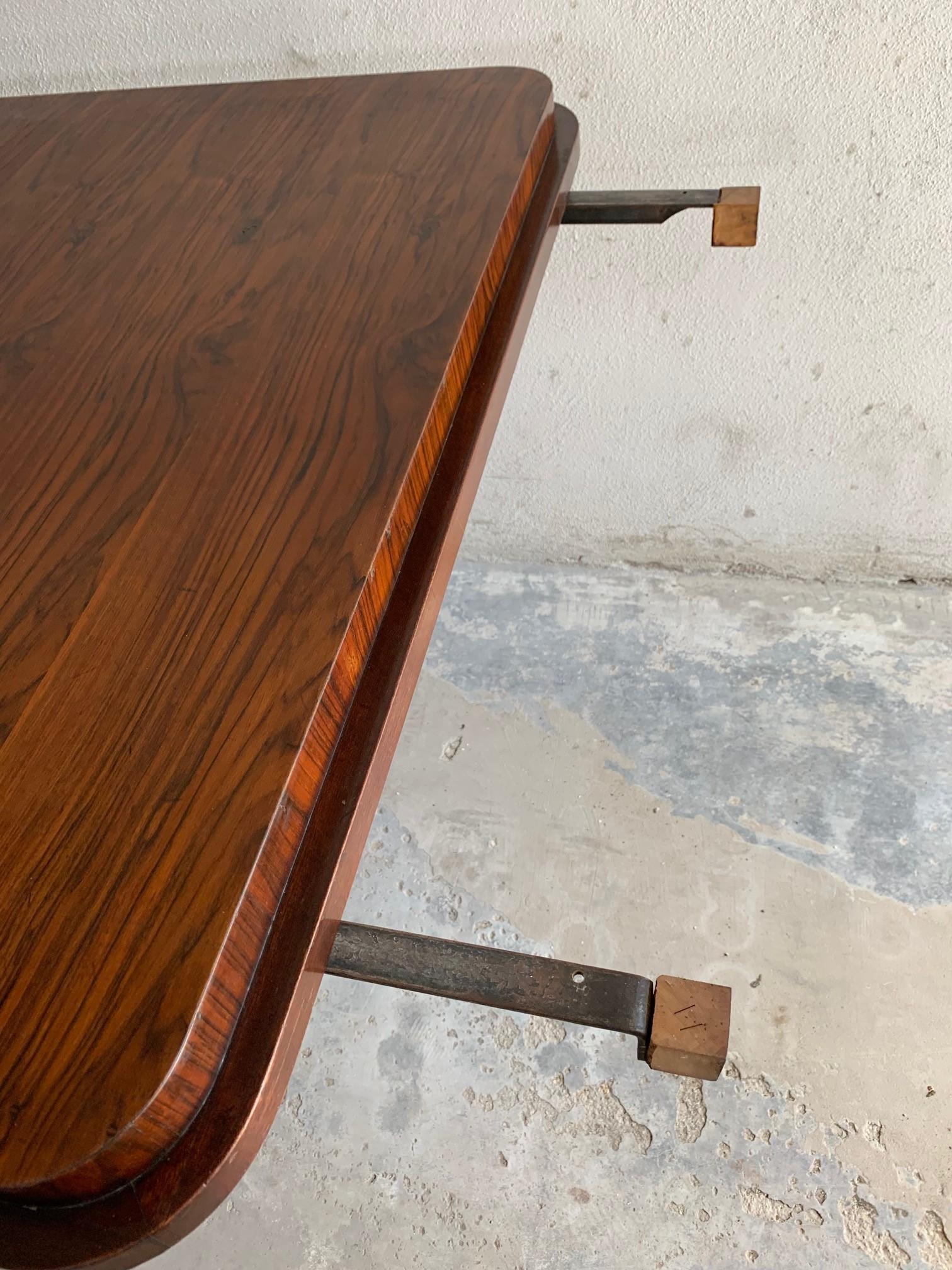Table Art Déco en loupe de palissandre en vente 6