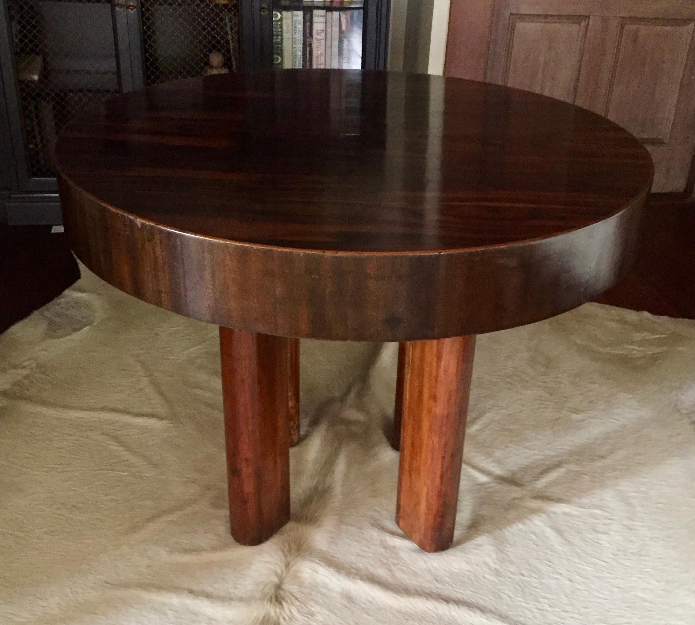 Mahogany Art Deco Rosewood Centre/Dining Table For Sale