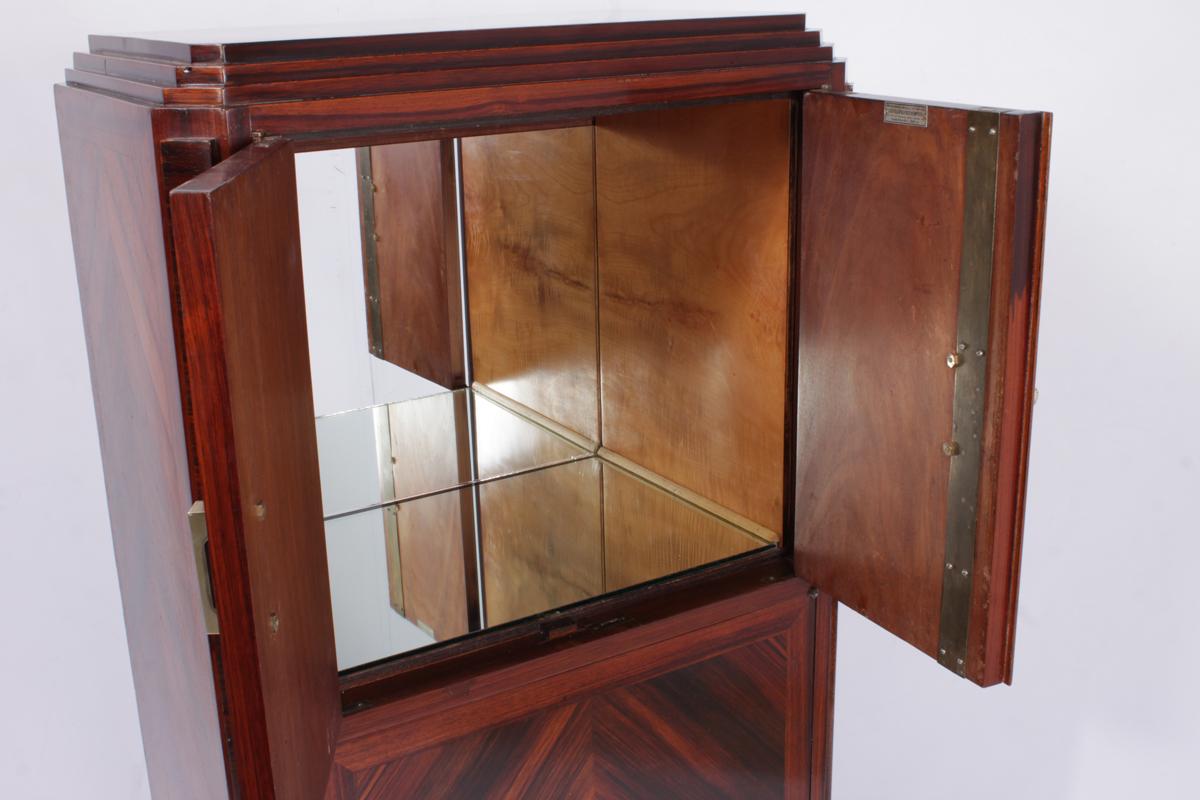 Art Deco Rosewood Cocktail Cabinet In Excellent Condition In Paddock Wood, Kent