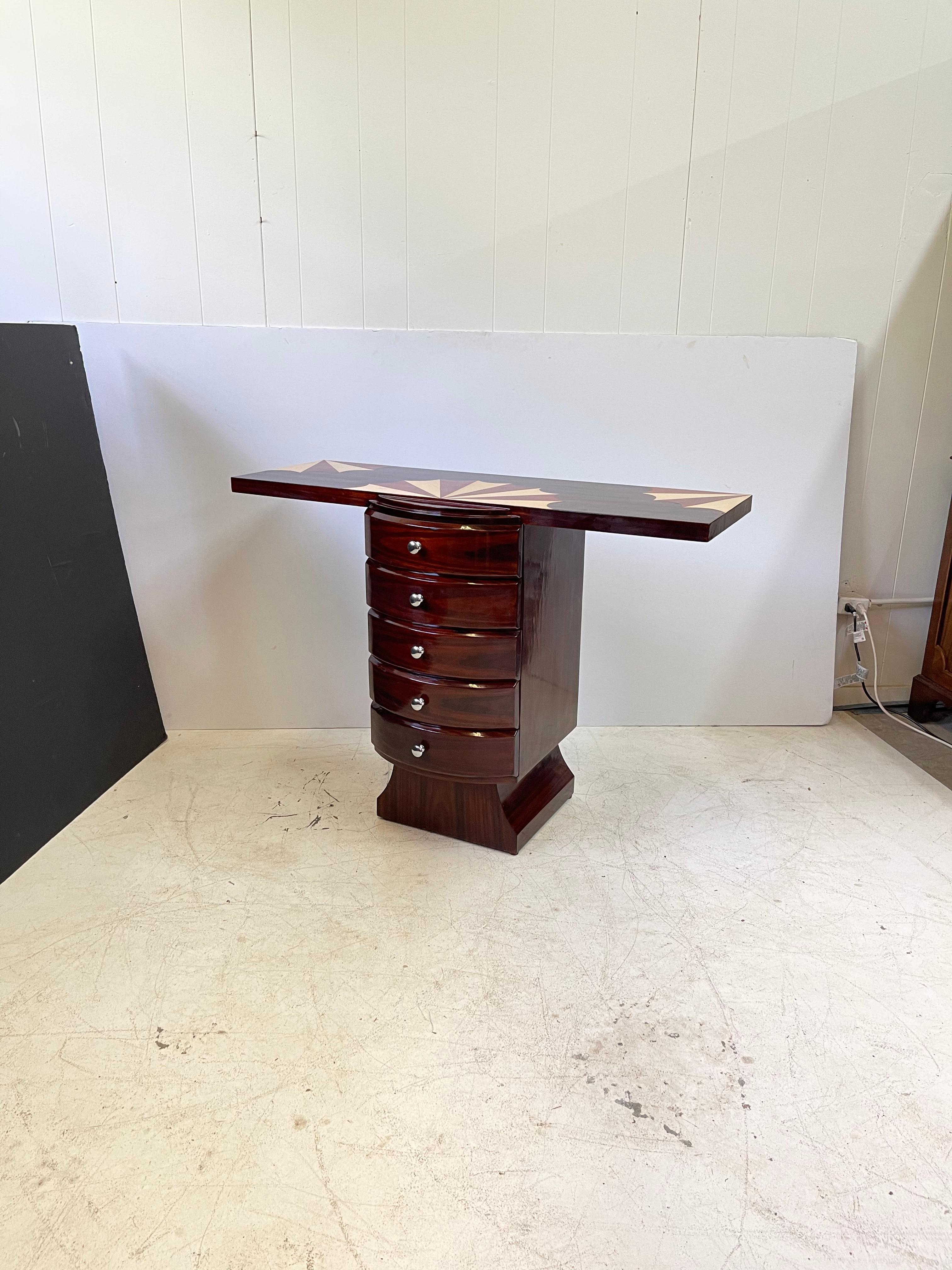 Art Deco Rosewood Console Table 4