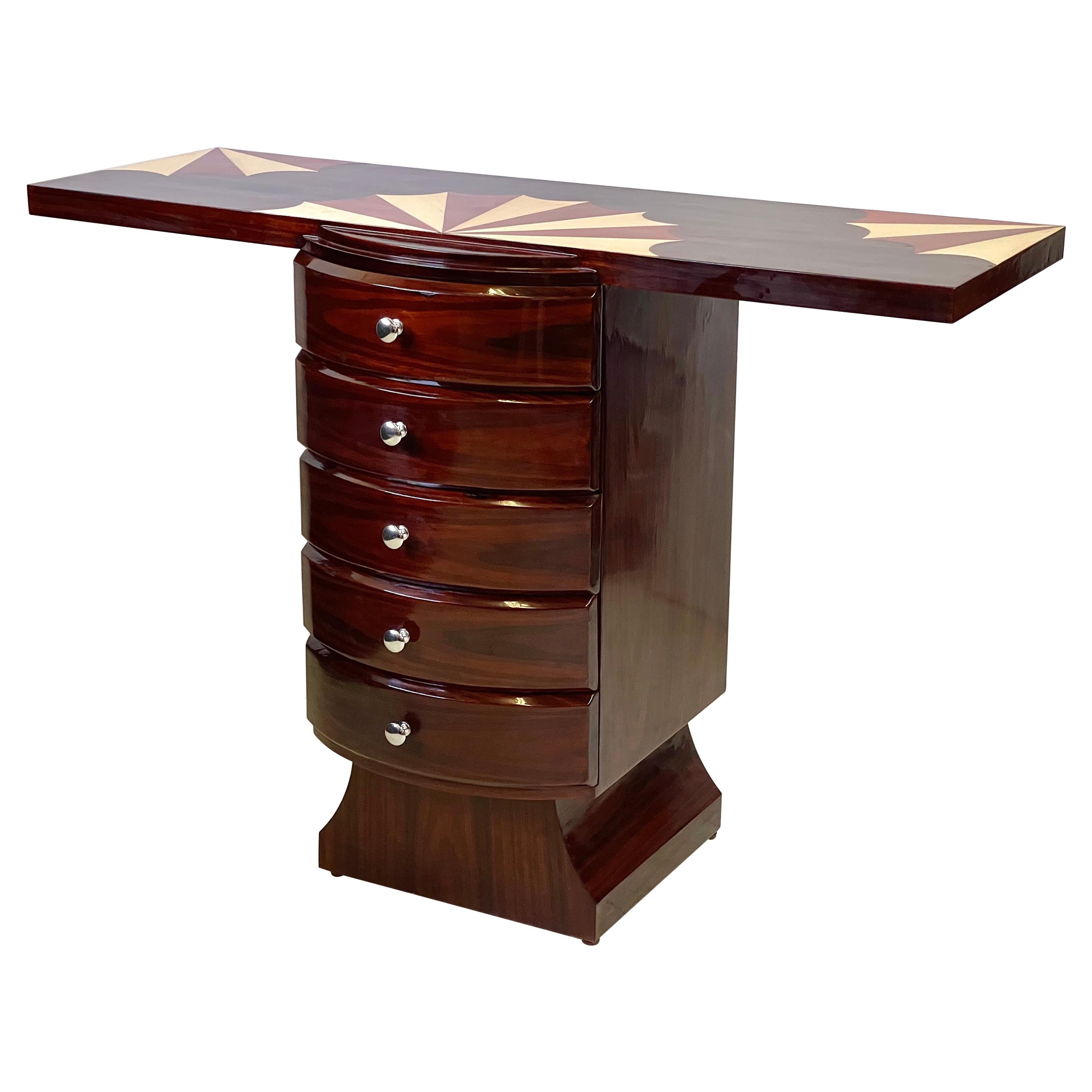 Art Deco Rosewood Console Table