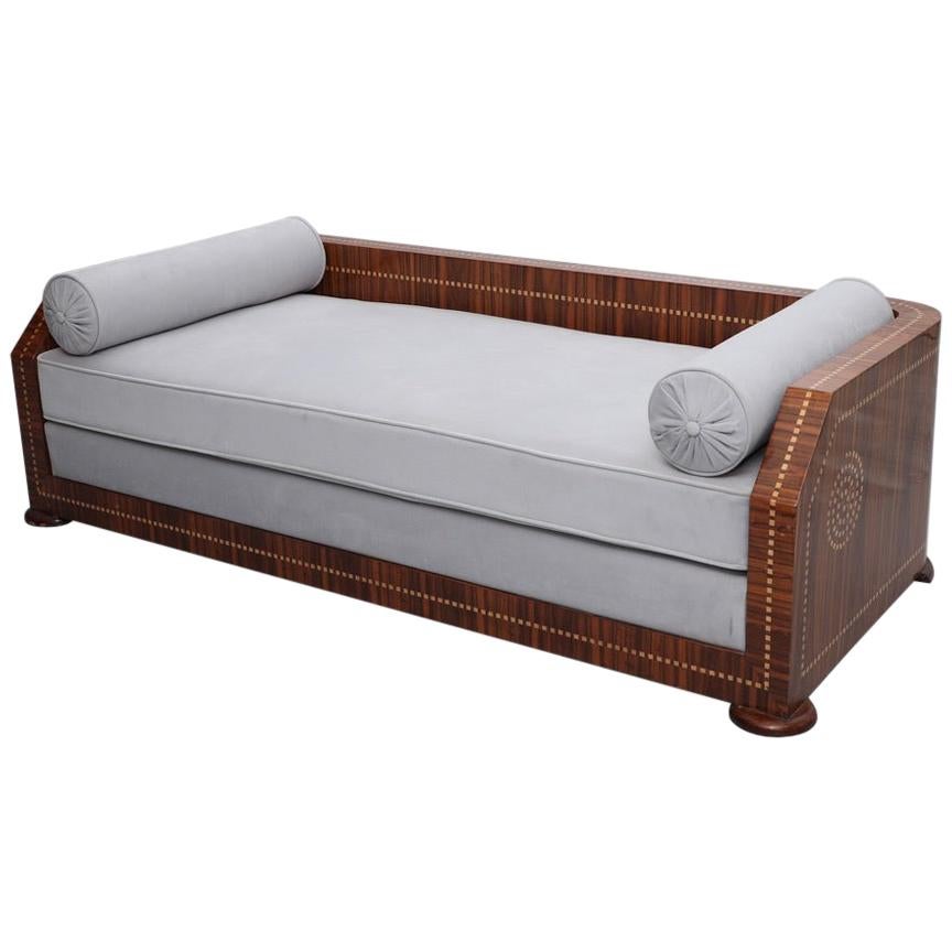 Art Deco Rosewood Daybed/Sofa For Sale