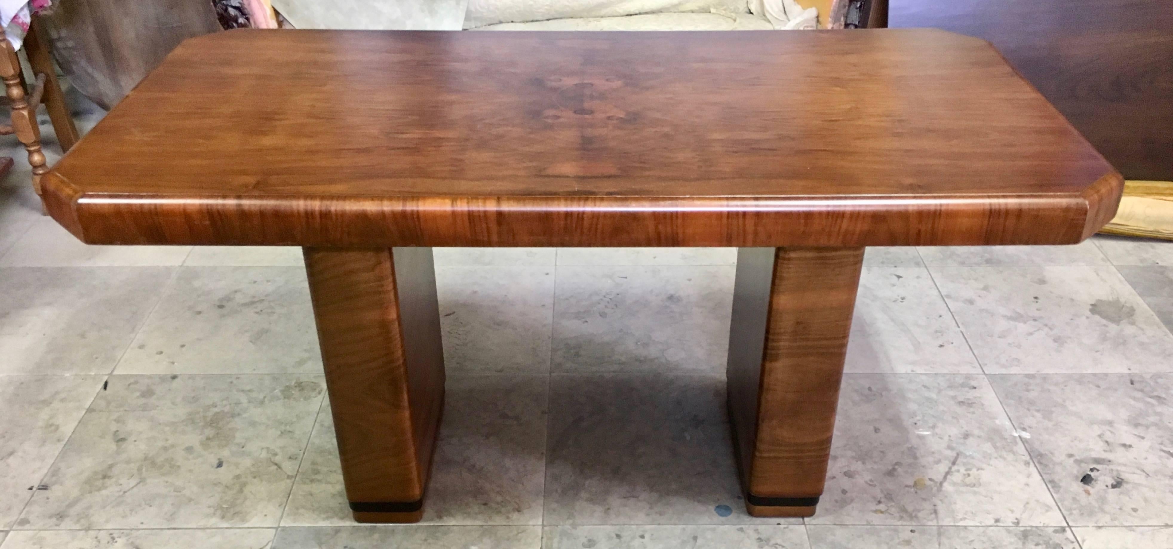 20th Century Rosewood Art Deco Desk or Console Table