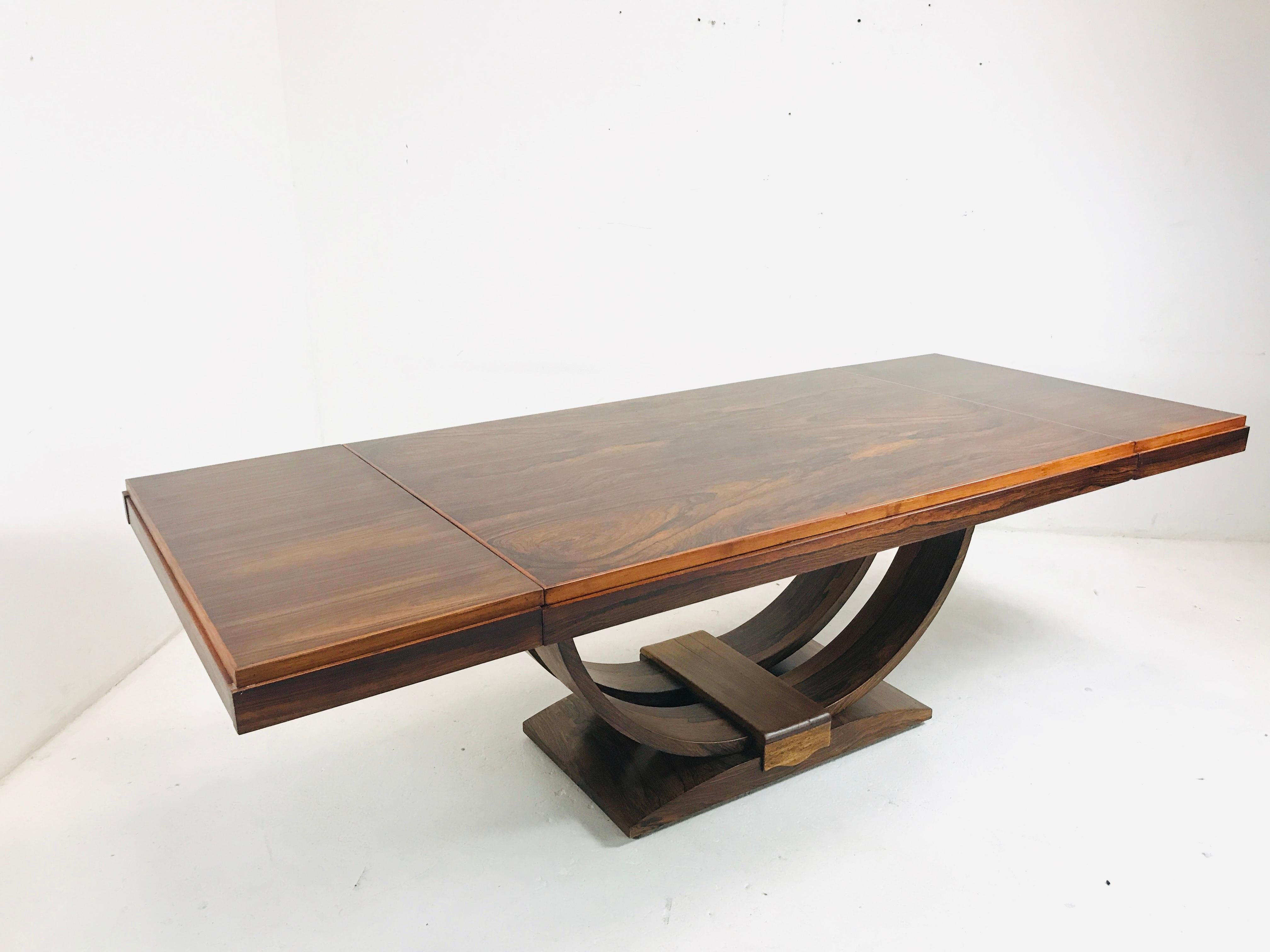Art Deco Rosewood Dining Table 12