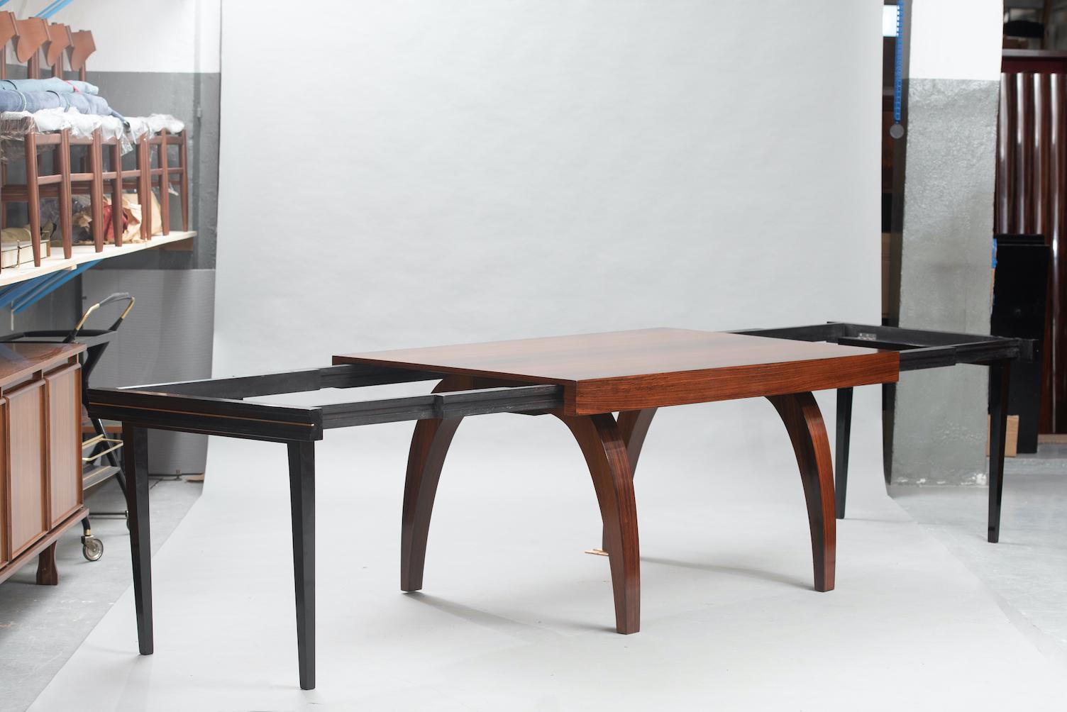 Varnished Art Deco Rosewood Dining Table