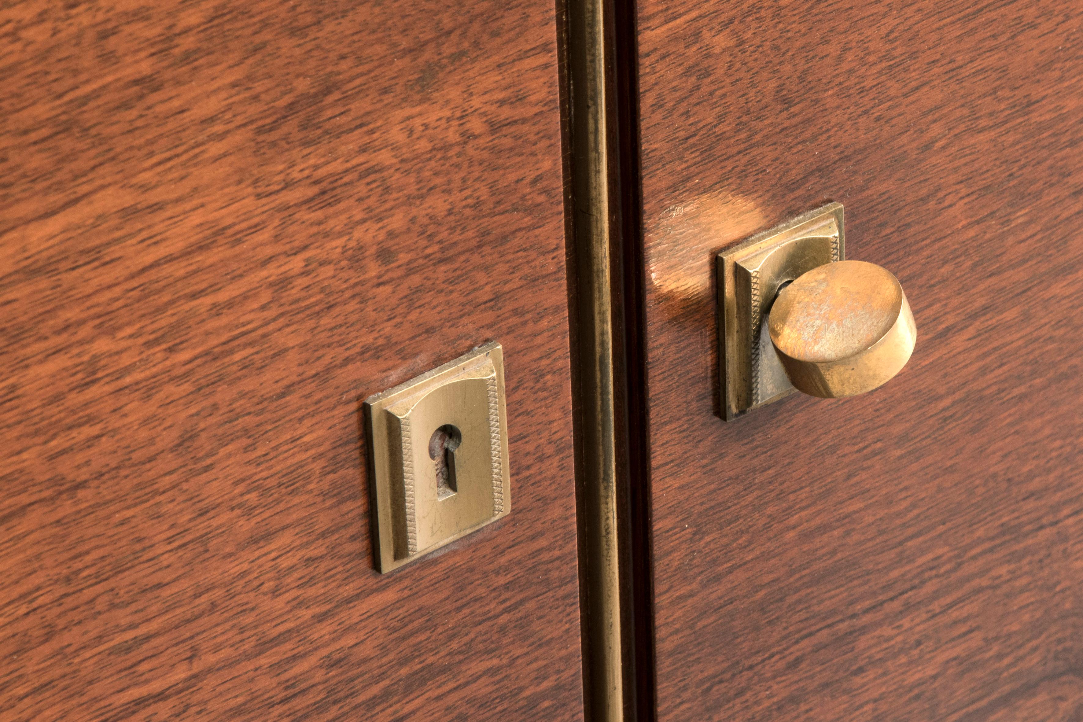 Wood Art Deco Rosewood Drop Down Door Dry Cocktail Bar Cabinet, France, 1930s