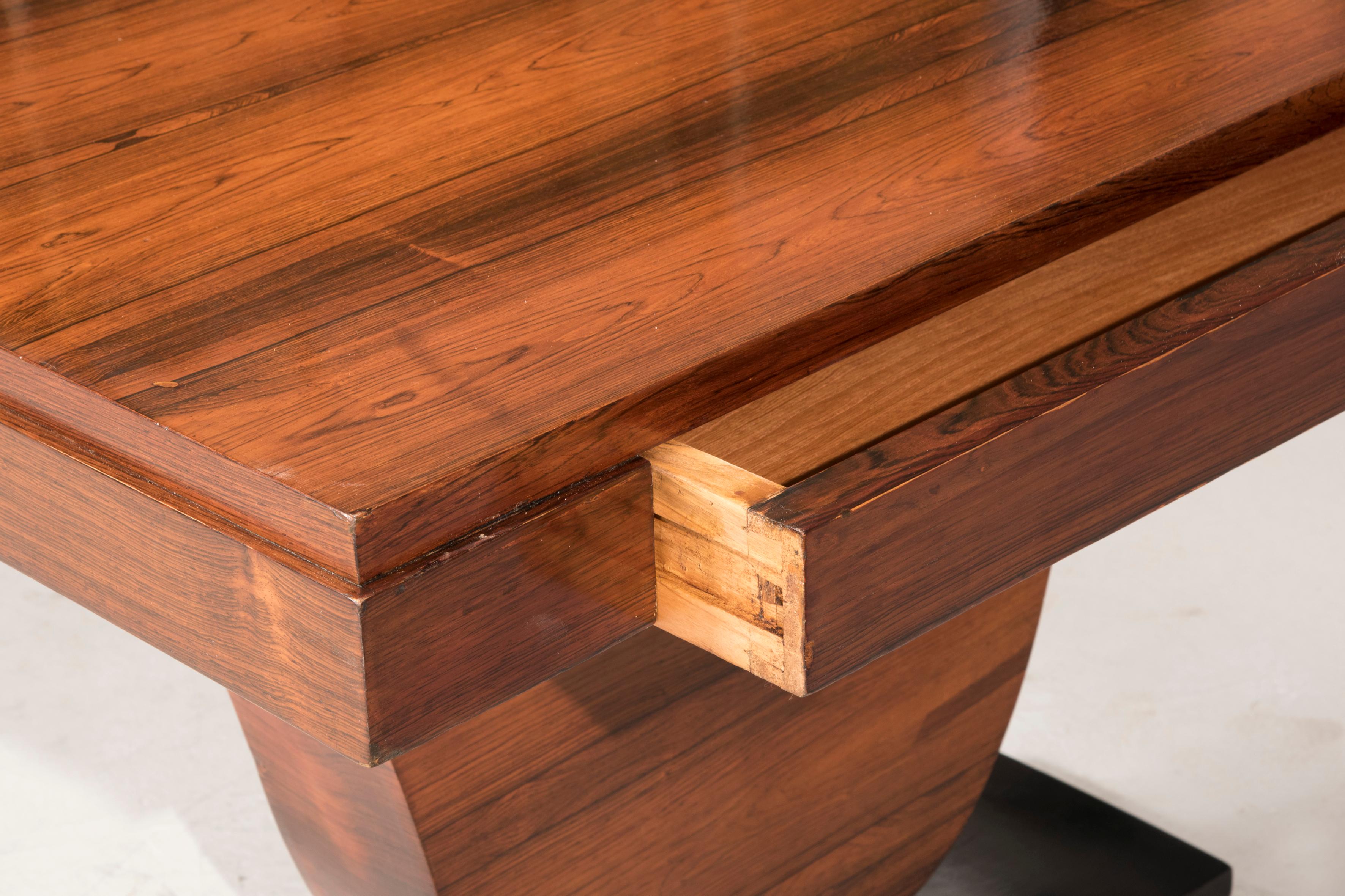 Art Deco Rosewood Extendable Rectangular Table 7