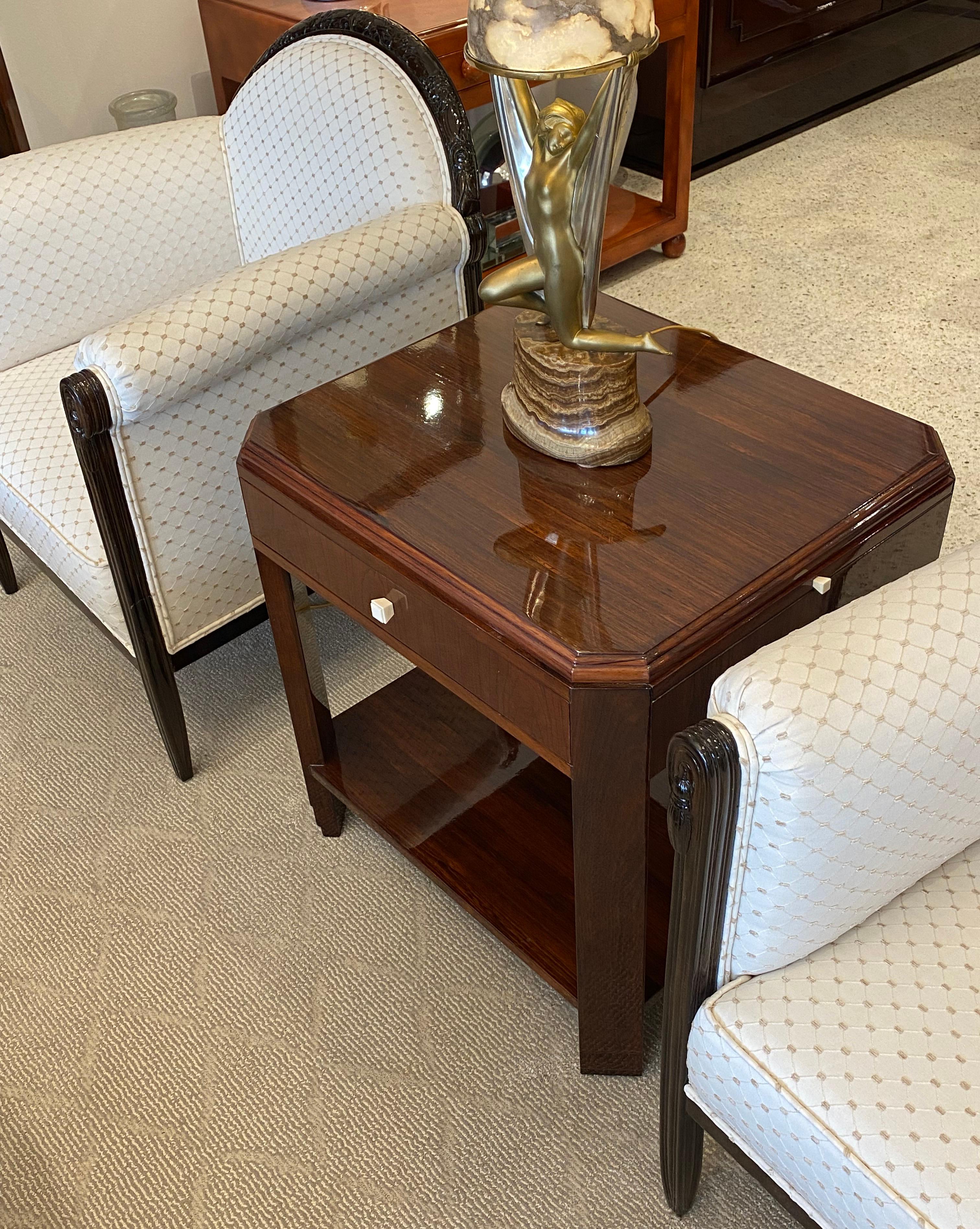 20th Century Art Deco Rosewood Side Table by DIM