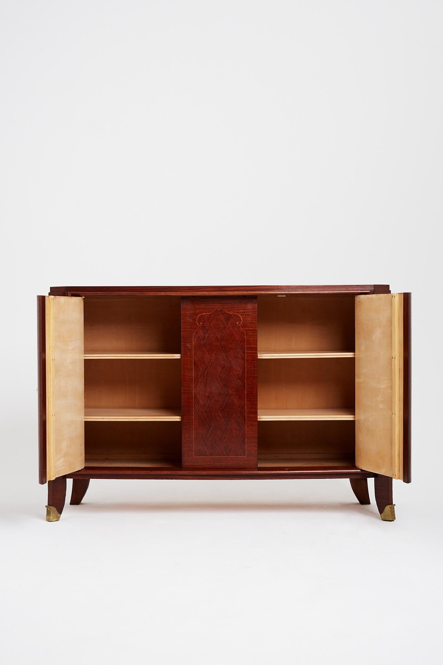 French Art Deco Rosewood Sideboard by Jules Leleu