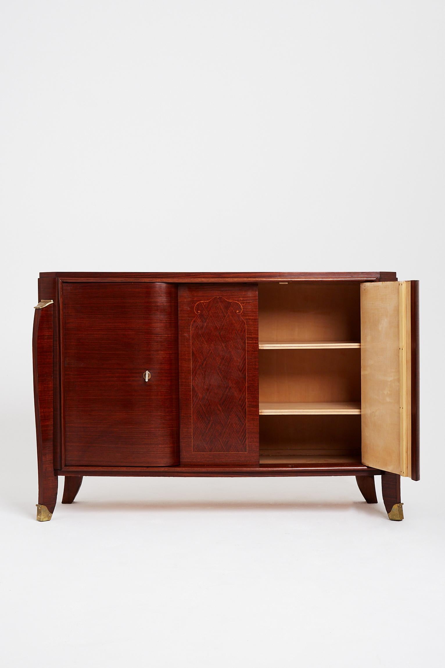 Art Deco Rosewood Sideboard by Jules Leleu In Good Condition In London, GB