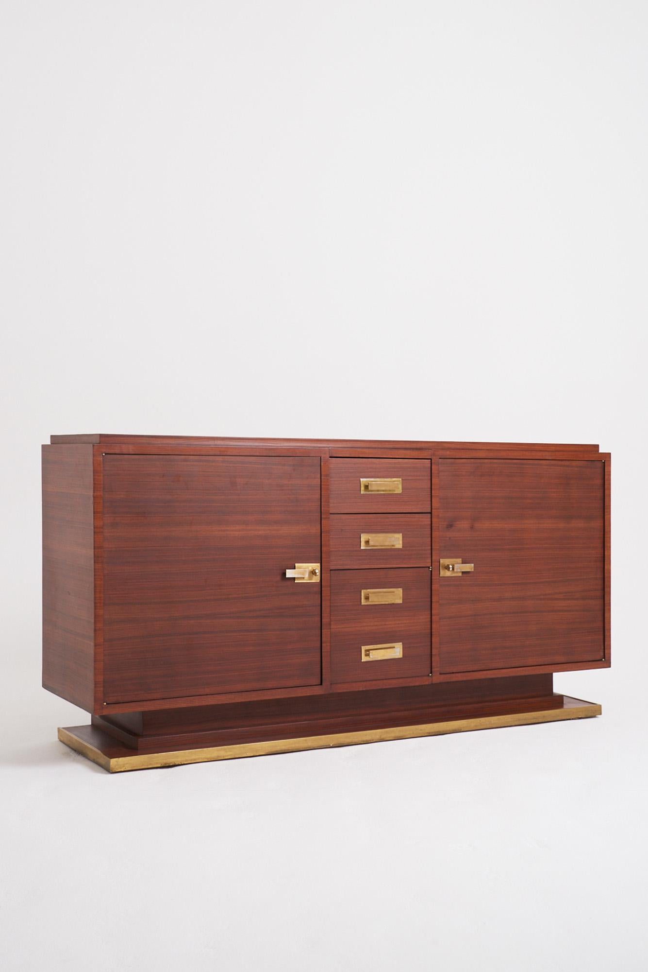 French Art Deco Mahogany Sideboard For Sale