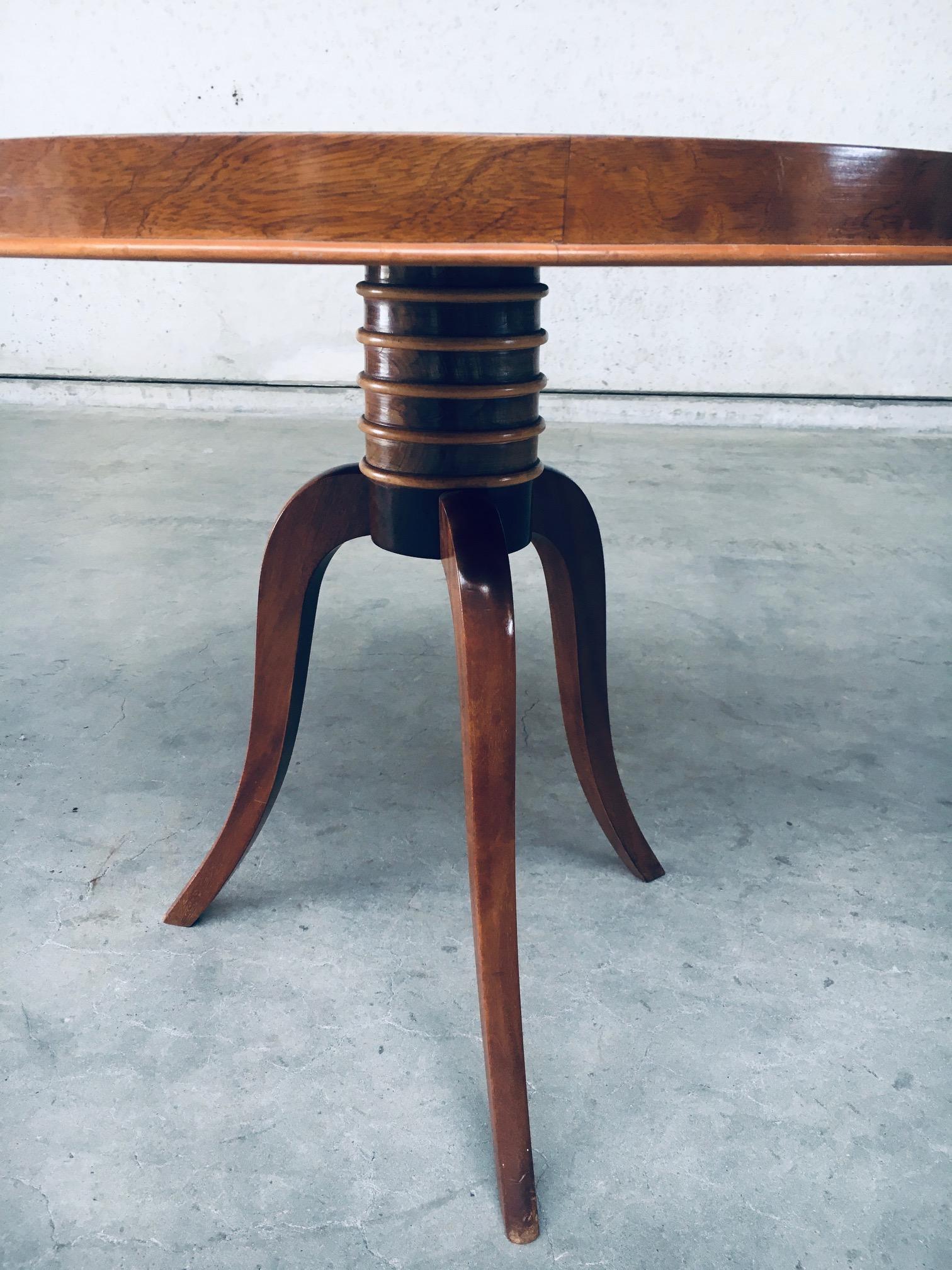 Art Deco Rosewood Tripod Round Side Table, France 1930's 5