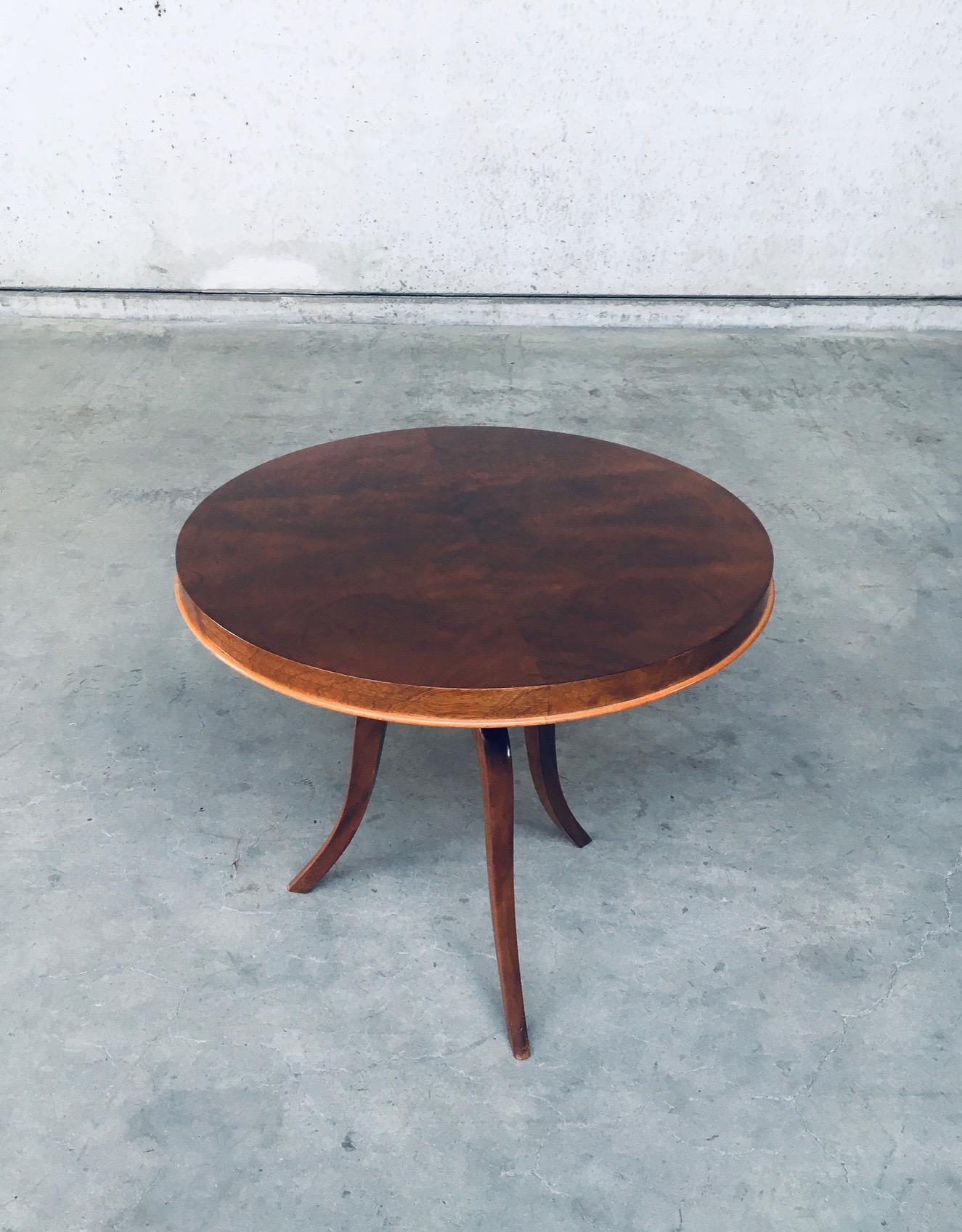 Mid-20th Century Art Deco Rosewood Tripod Round Side Table, France 1930's