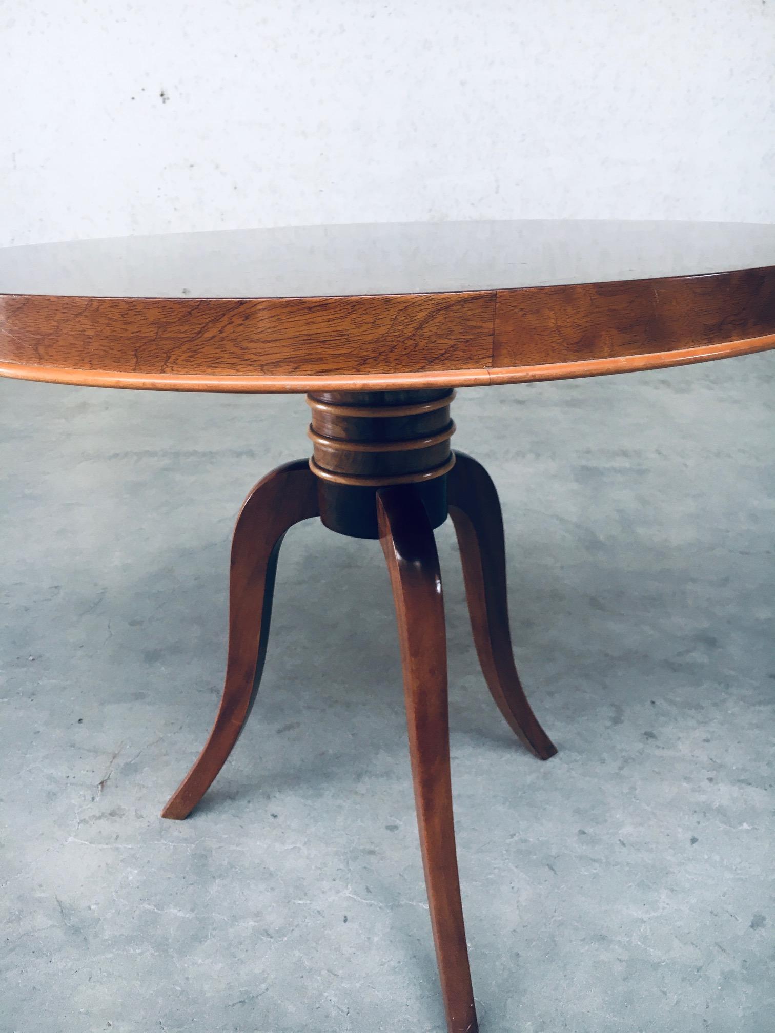 Art Deco Rosewood Tripod Round Side Table, France 1930's 2