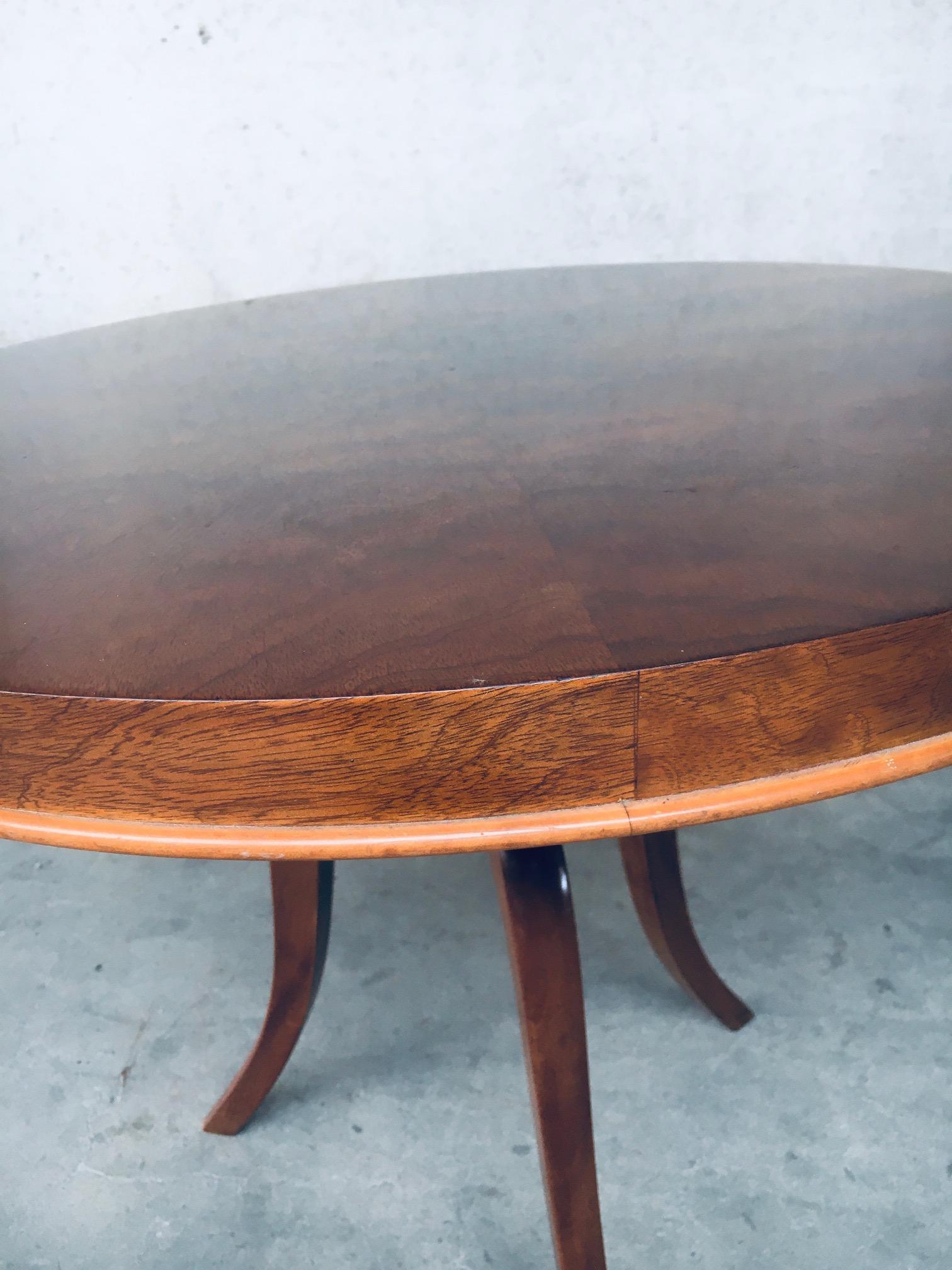 Art Deco Rosewood Tripod Round Side Table, France 1930's 3