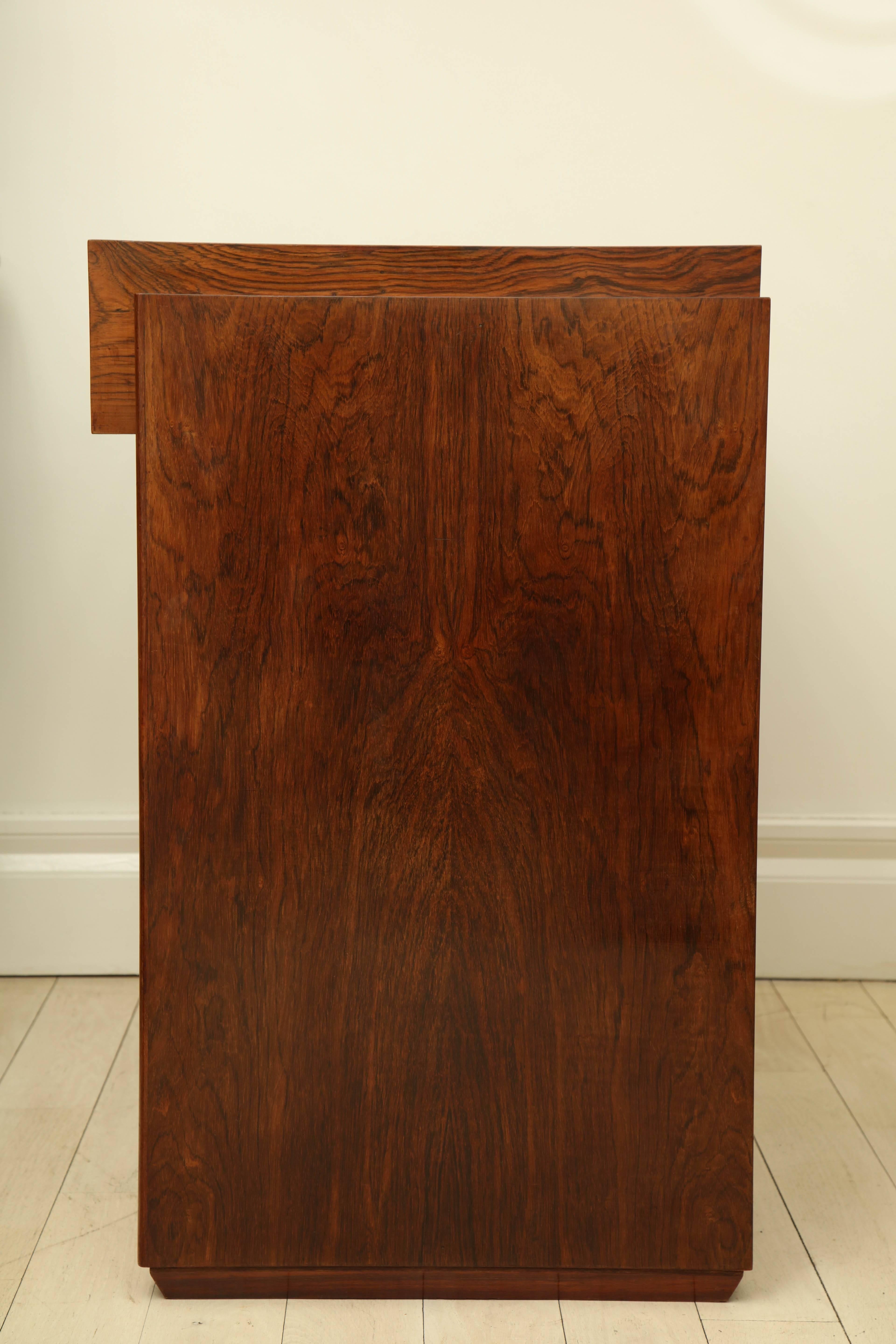 Art Deco Rosewood Writing Table with Two Drawers, France, circa 1940s 2