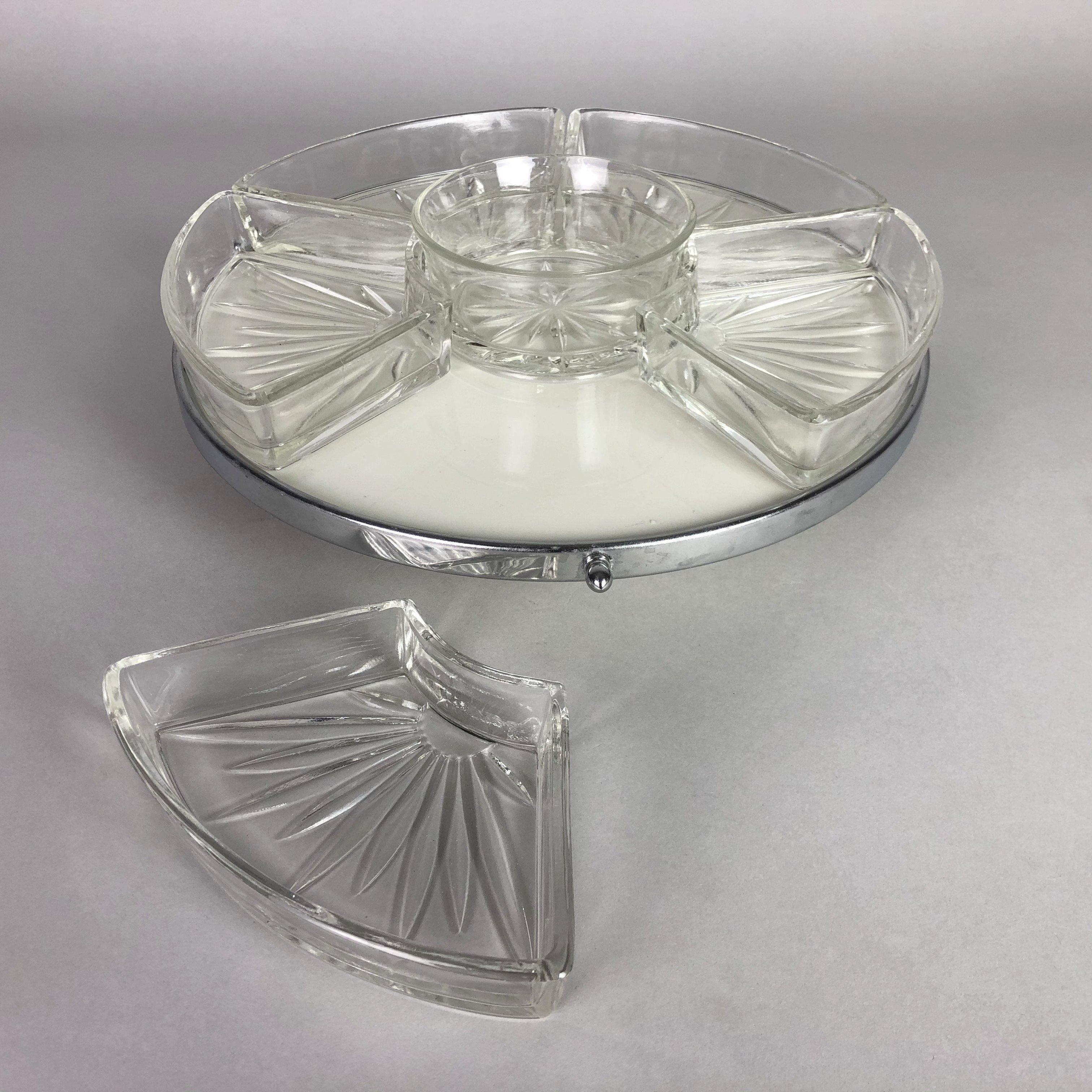 Art Deco Rotating Tray Lazy Susan, 1930's In Good Condition For Sale In Praha, CZ