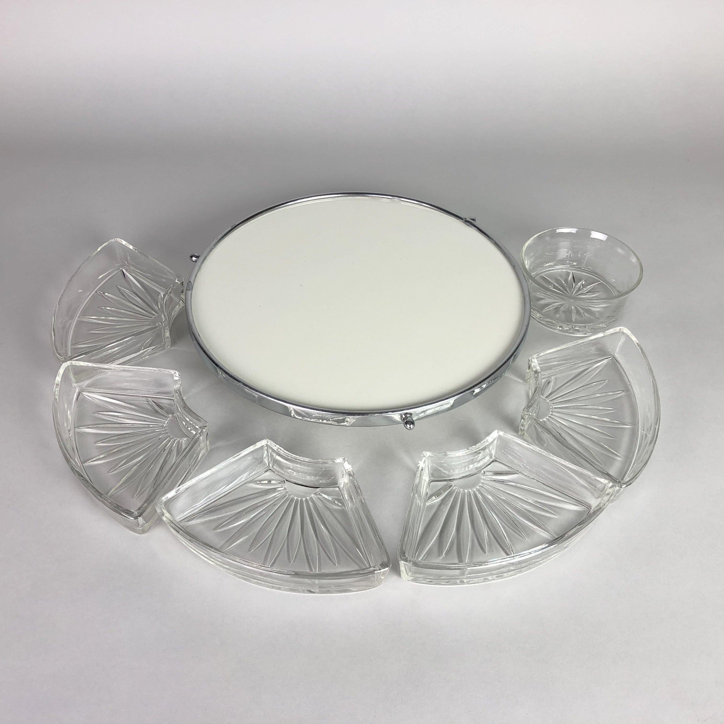 20th Century Art Deco Rotating Tray Lazy Susan, 1930's For Sale