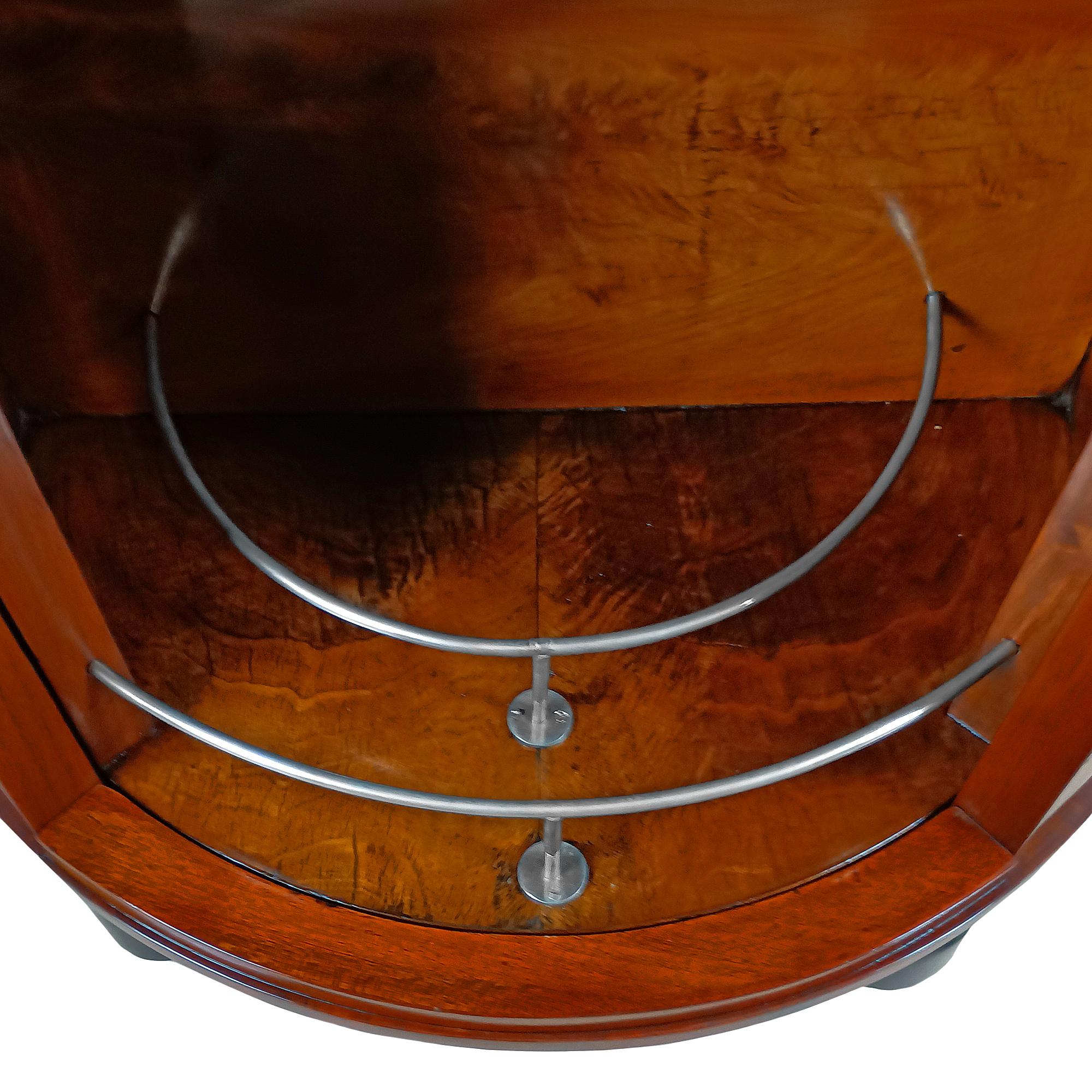 Mid-20th Century Art Deco round bar unit - Italy 1930 For Sale
