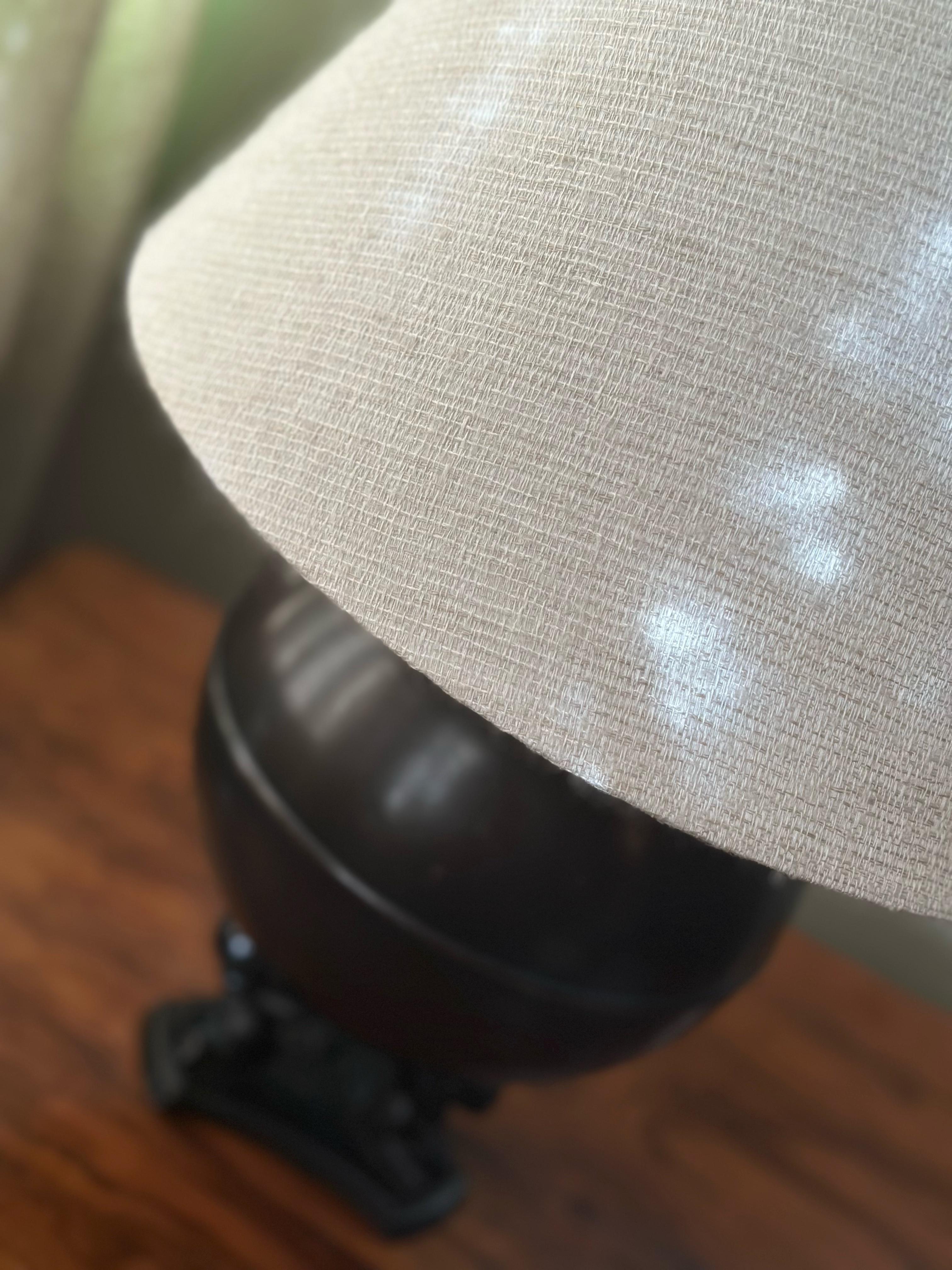 Art Deco Round Bronze Table Lamp by Swedish Äkta Brons Svensk Vara, 1930s 2