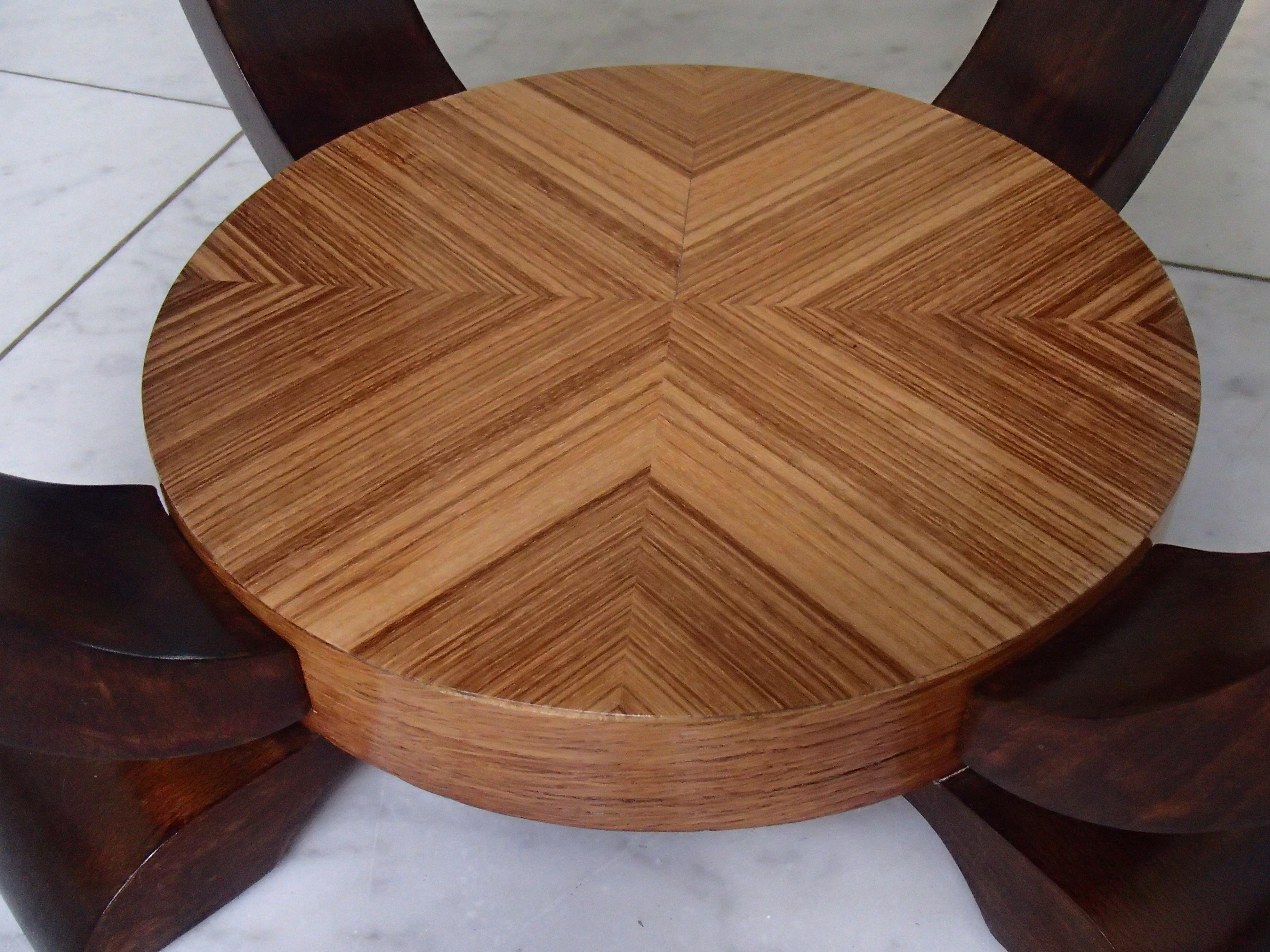 art deco round side table