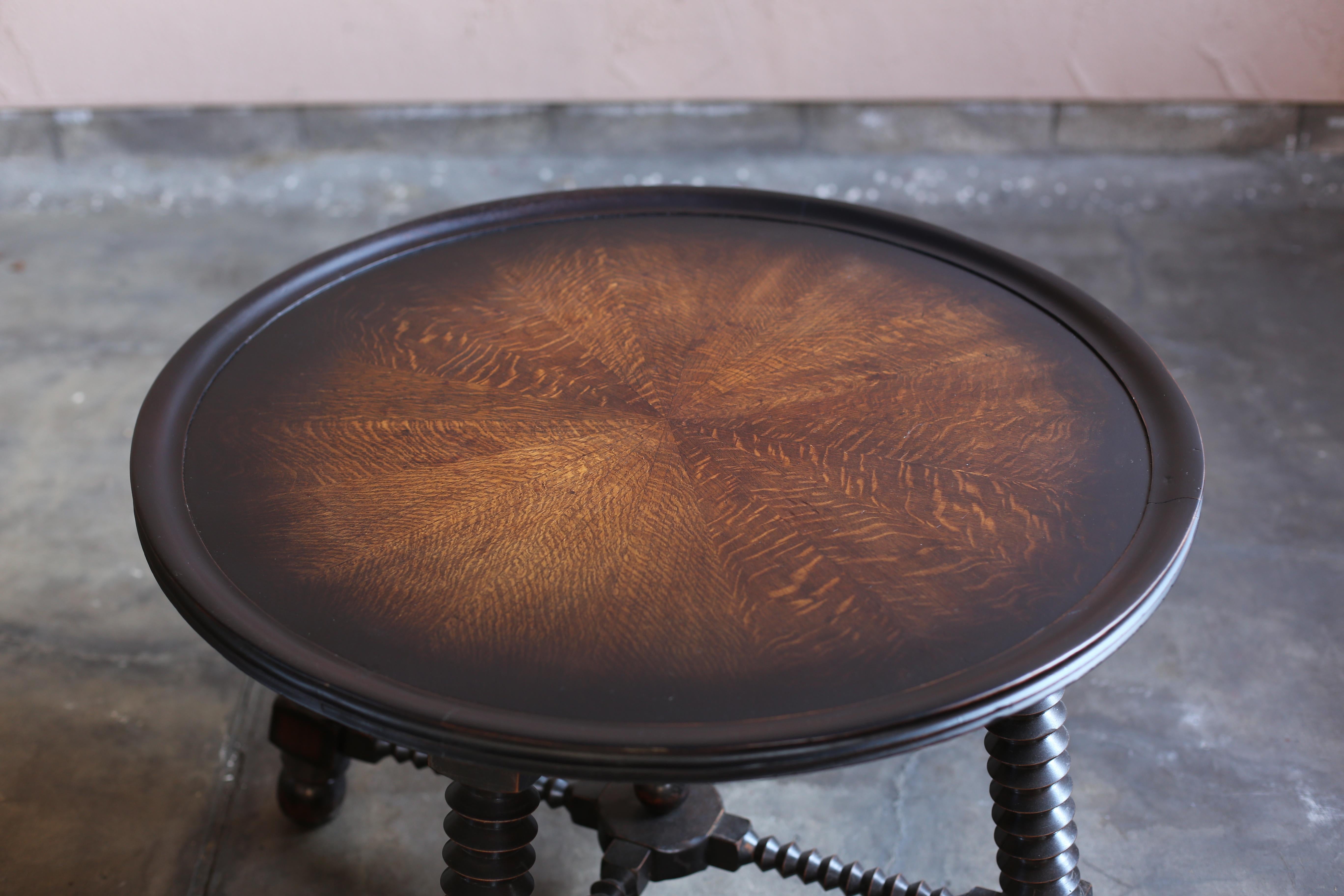 French Art Deco Round Coffee Table