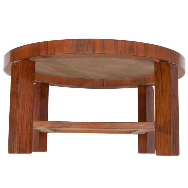 Mesa de centro redonda Art Déco Austríaco en venta