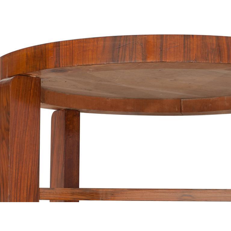 Mesa de centro redonda Art Déco Hecho a mano en venta