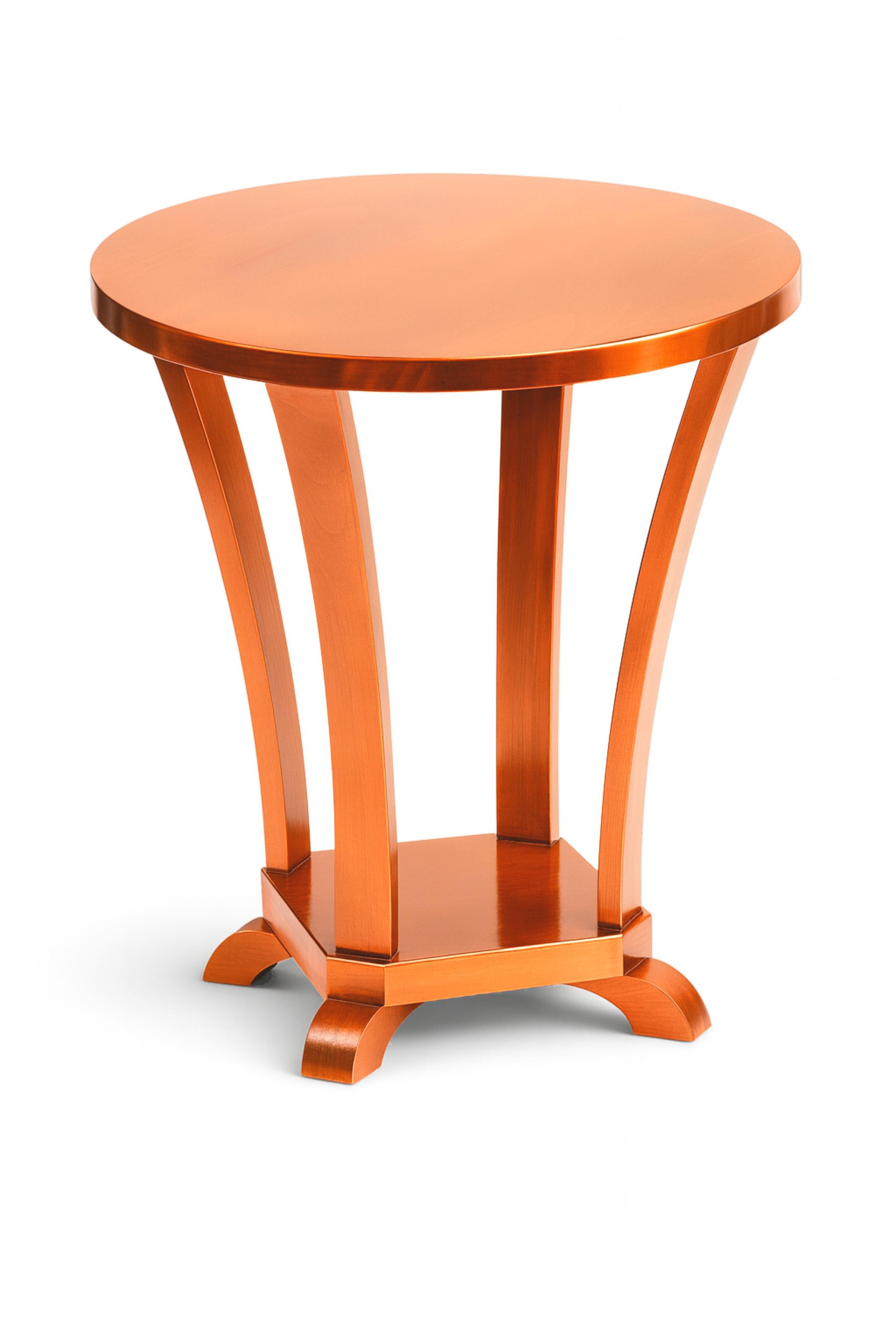 20th Century Art Deco Round Copper Gilt Pedestal Table, France, 1930 For Sale