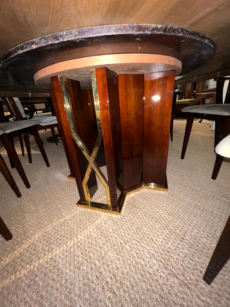 Art Deco Round Dining Table from France In Excellent Condition In Houston, TX
