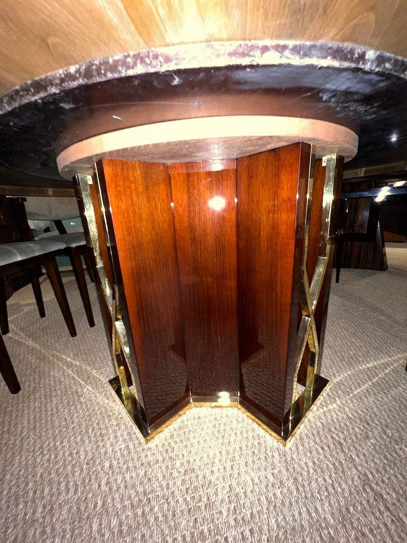 Art Deco Round Dining Table from France 1