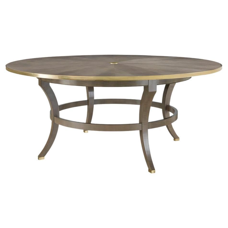 Art Deco Round Dining Table, Sycamore