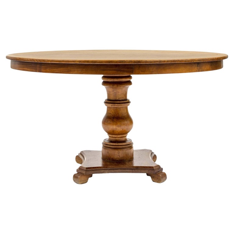 Art Deco, Round Dinning Table in Narra Wood at 1stDibs