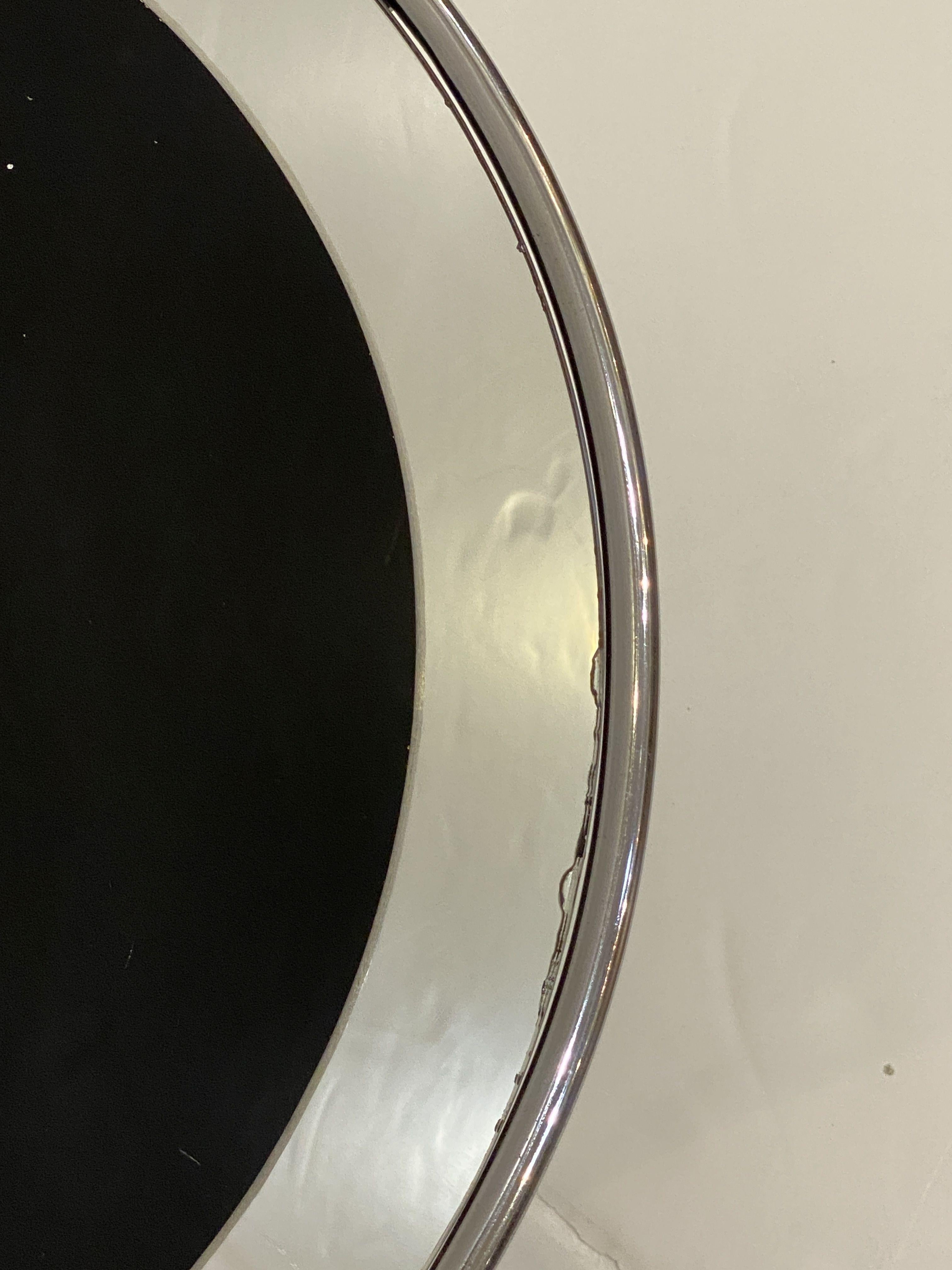 Runder Art-Déco-Getränketisch aus Chrom und verspiegeltem Glas aus England im Angebot 7