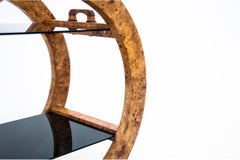 Art Deco Round Dry Bar, Poland, 1950s